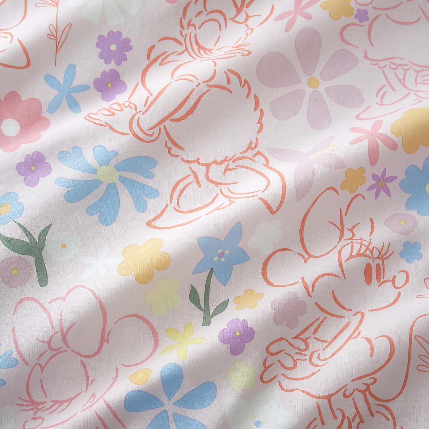 Disney Minnie Mouse & Daisy Duck 100% Cotton Duvet Cover and Pillowcase Set