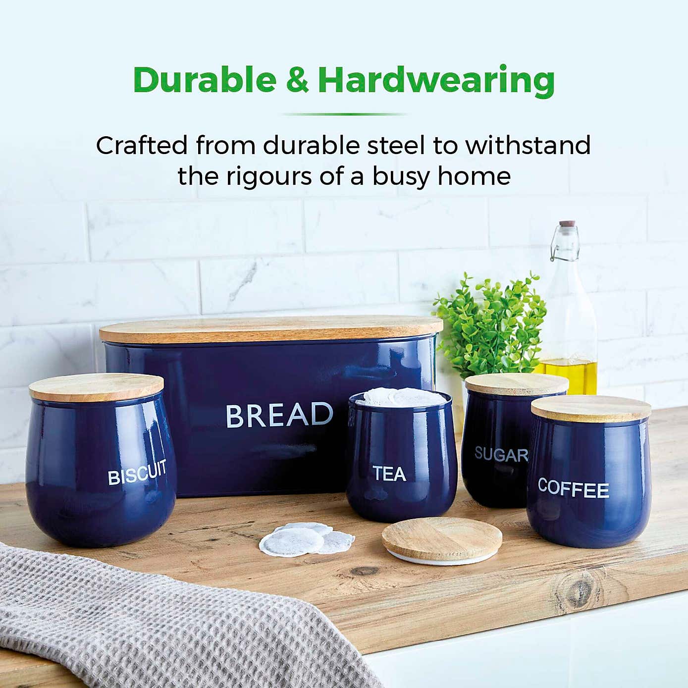 TOWER 5 Piece Round Canister Set