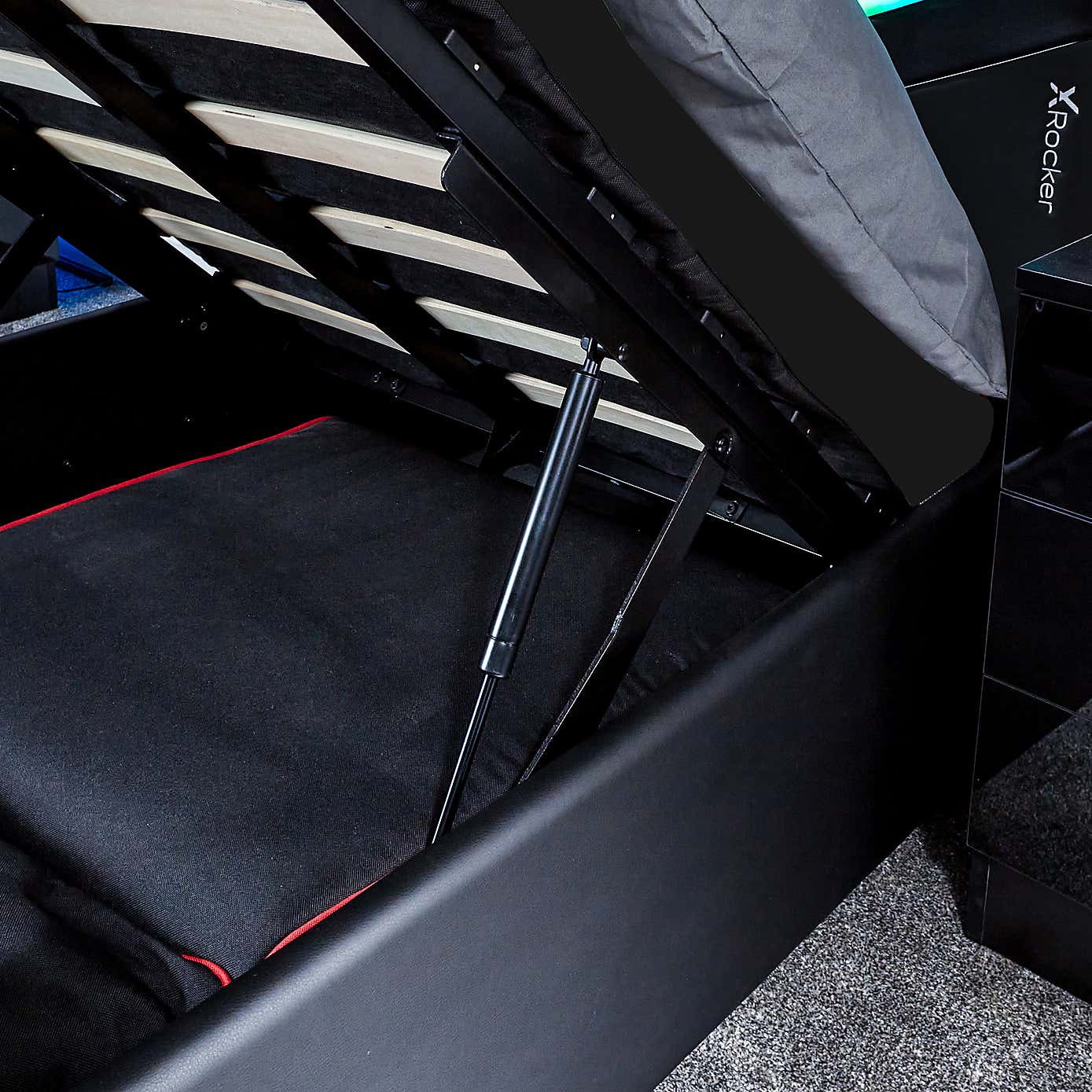 X Rocker Cosmos RGB Single Gaming Ottoman Bed In Box with Neo Motion LED