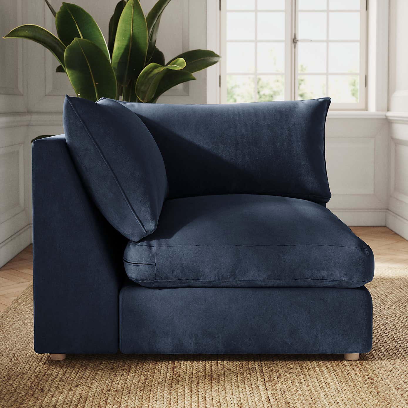 Full Circle Austin Cosy Velvet Modular Corner Piece