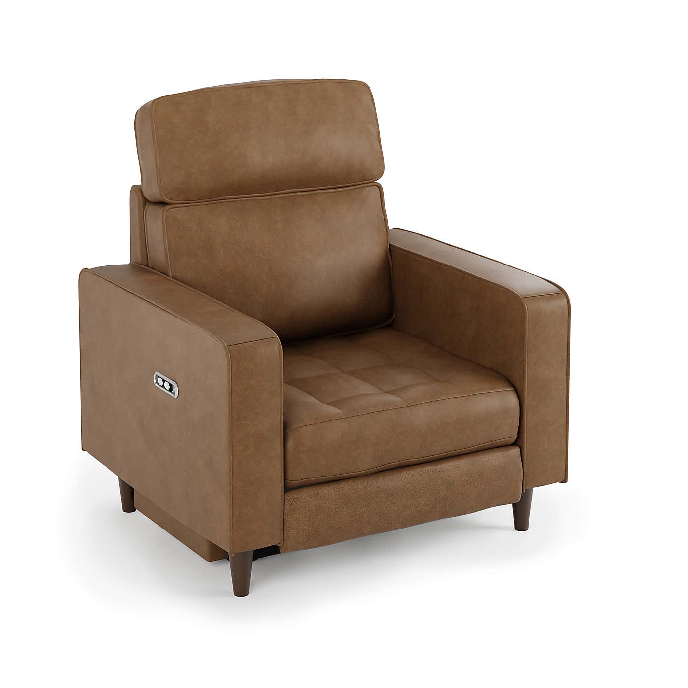 Zoe Faux Leather Power Recliner Armchair, Mocha