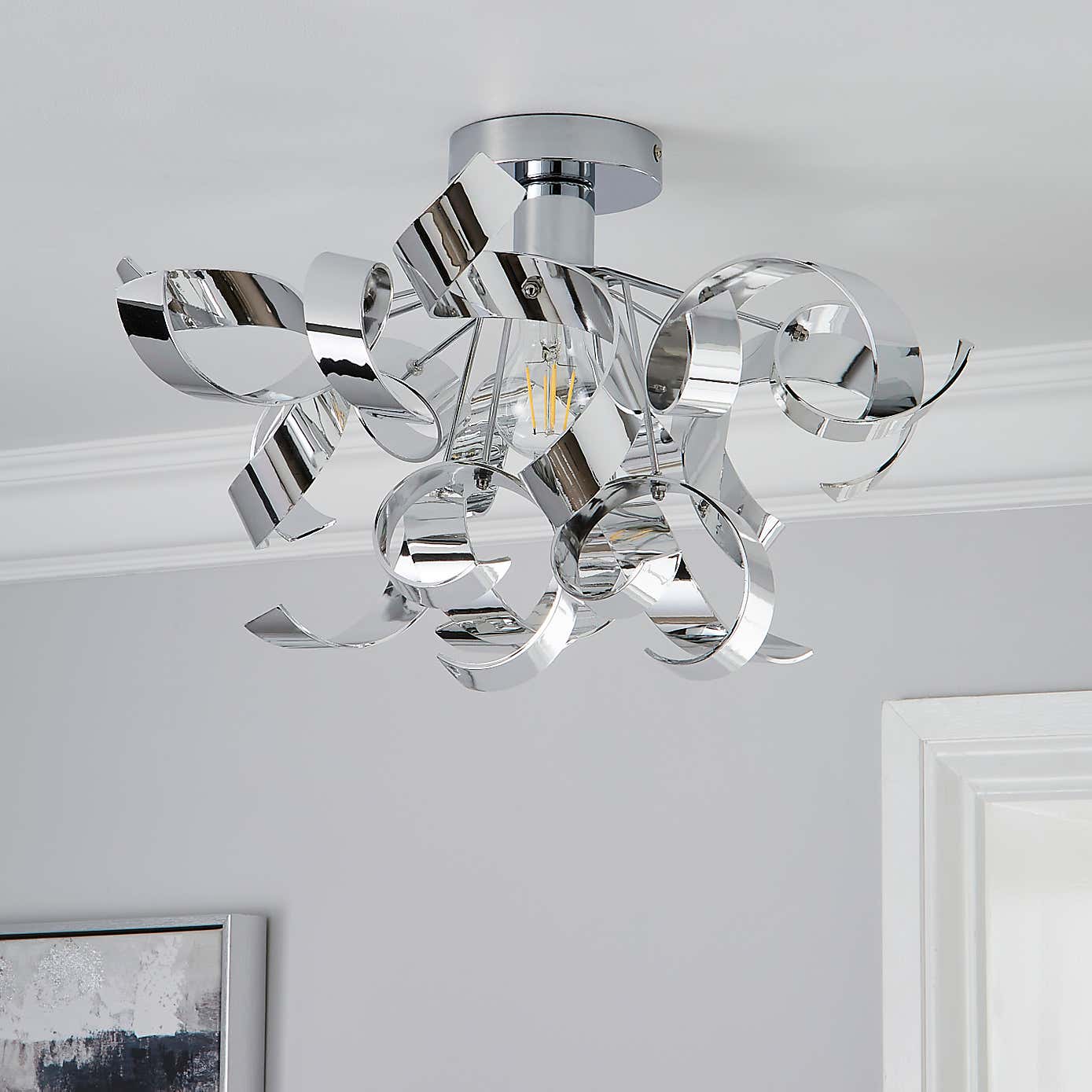 Iris Semi Flush Ceiling Fitting
