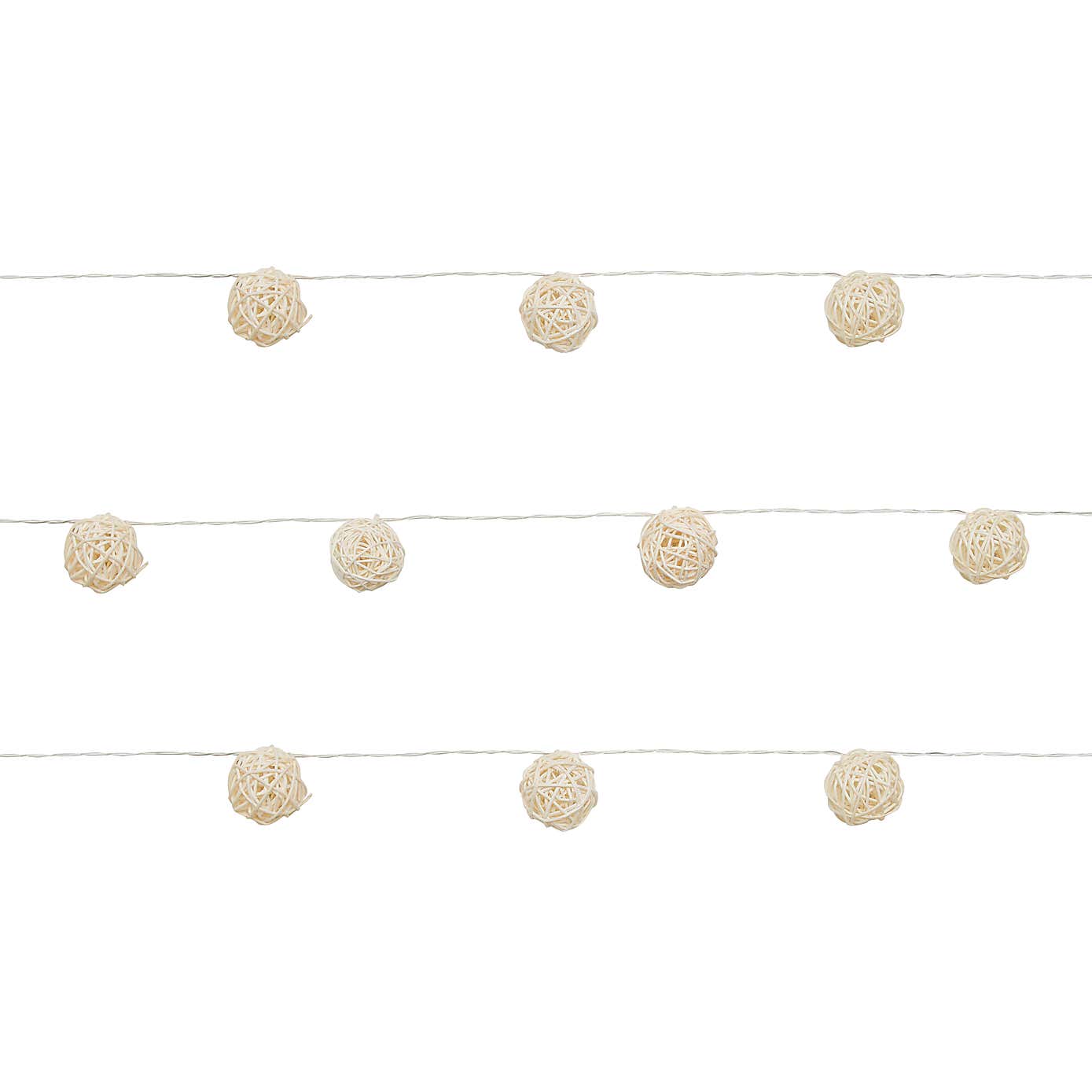 Rattan Ball LED String Lights