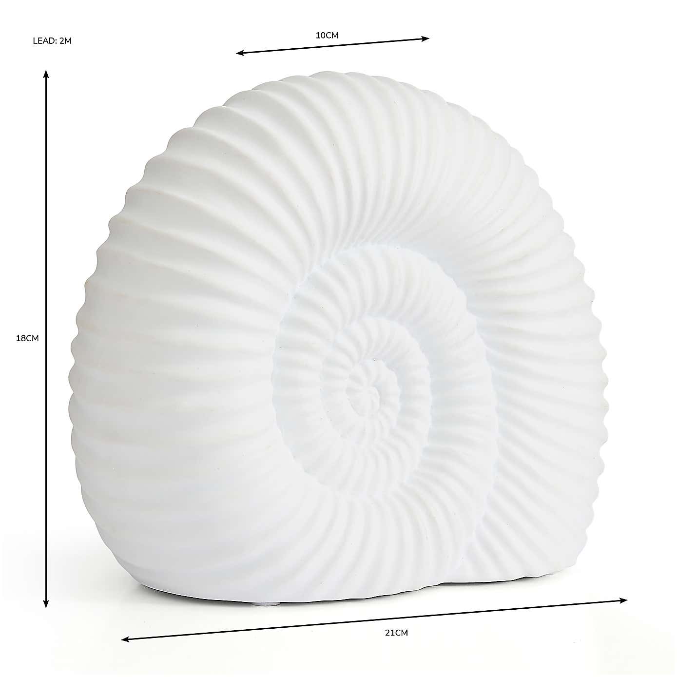 Porcelain Ammonite Lamp