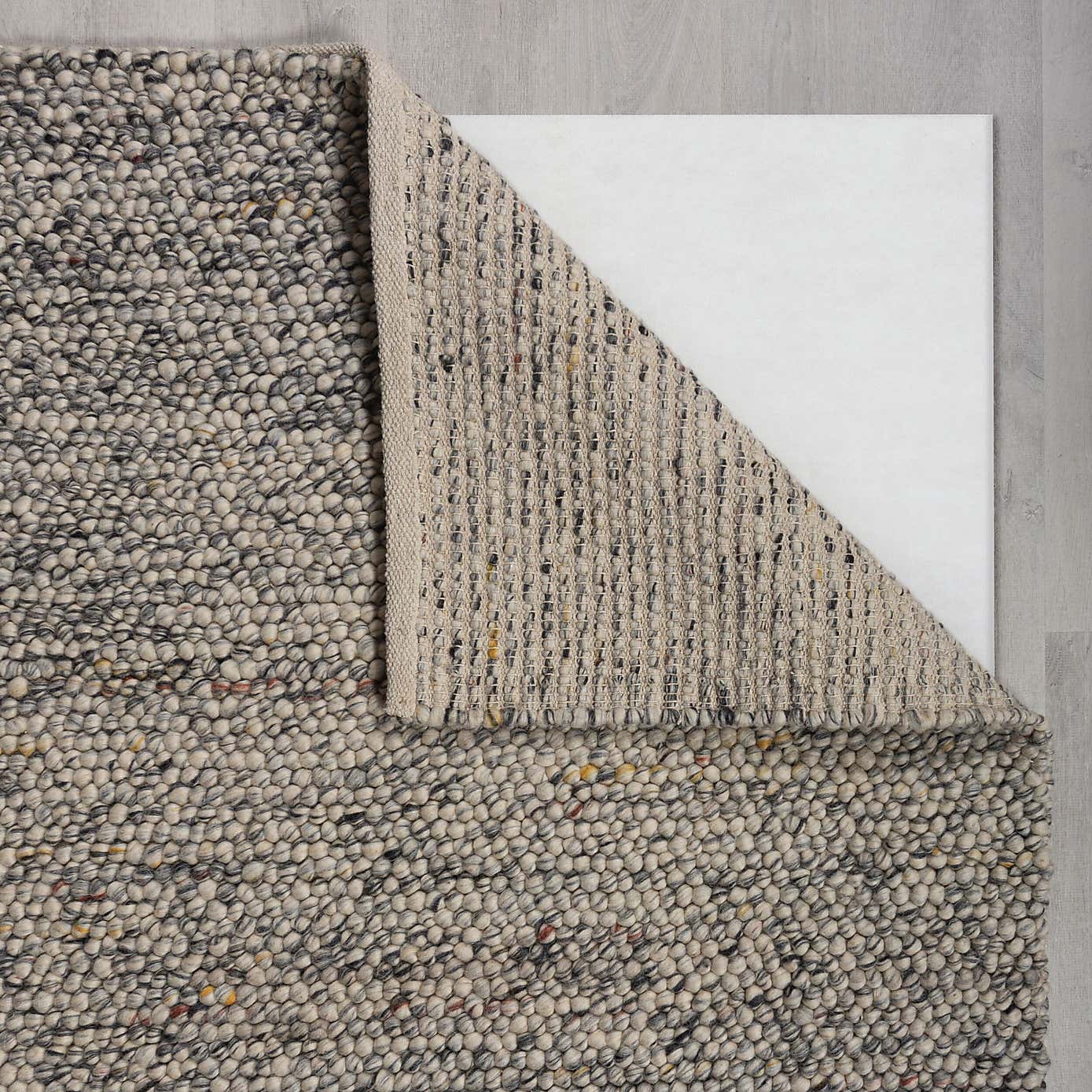 Pebble Grey Square Rug