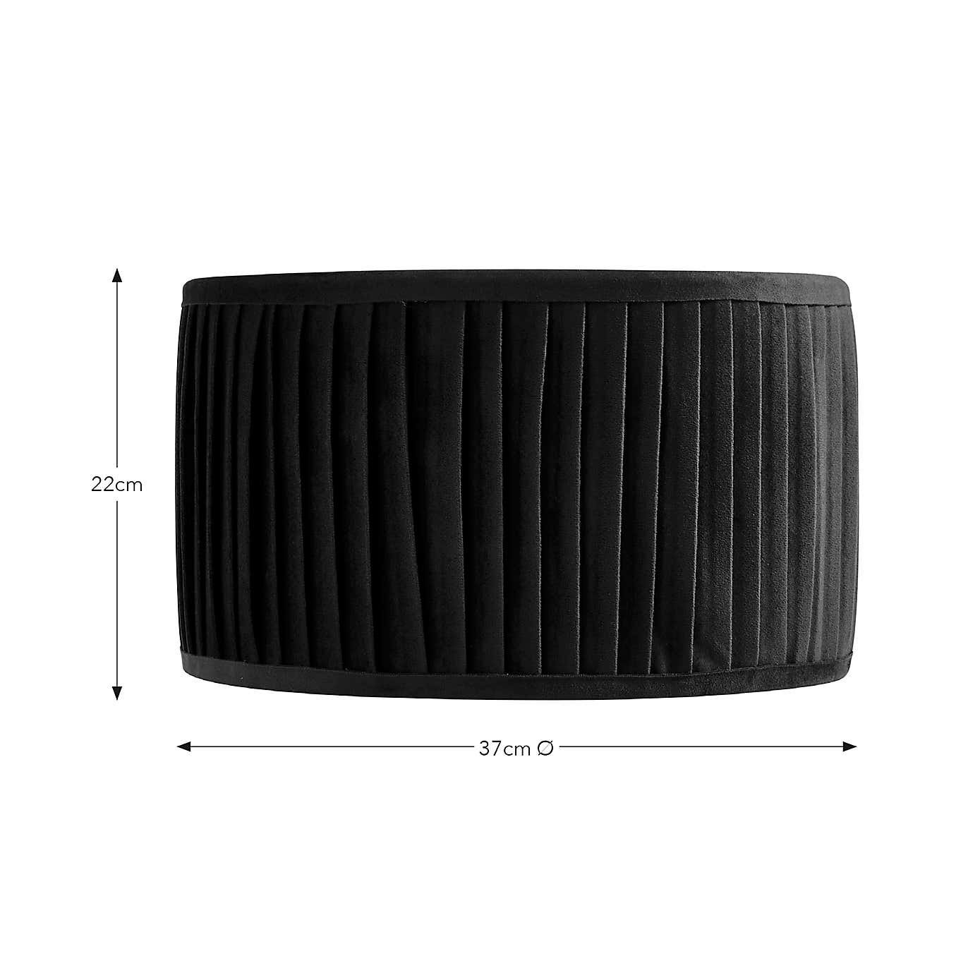 Sawyer Pleated Velvet Drum Lamp Shade