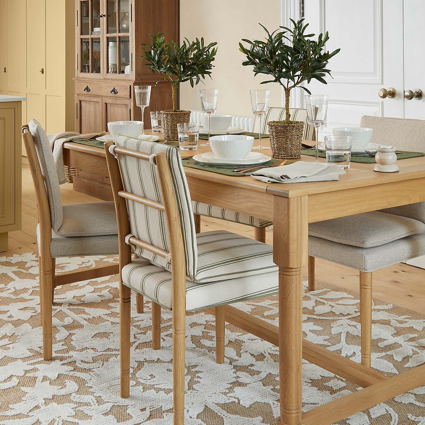 Churchgate Walcote Dining Chair, Herringbone Fabric