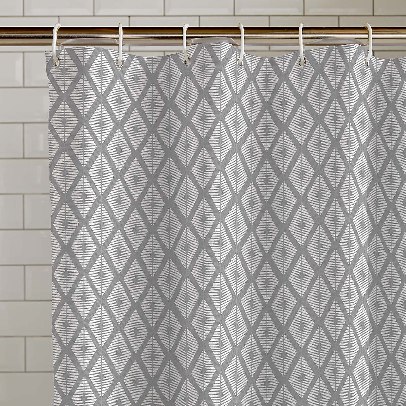 Catherine Lansfield Aztec Diamond Shower Curtain