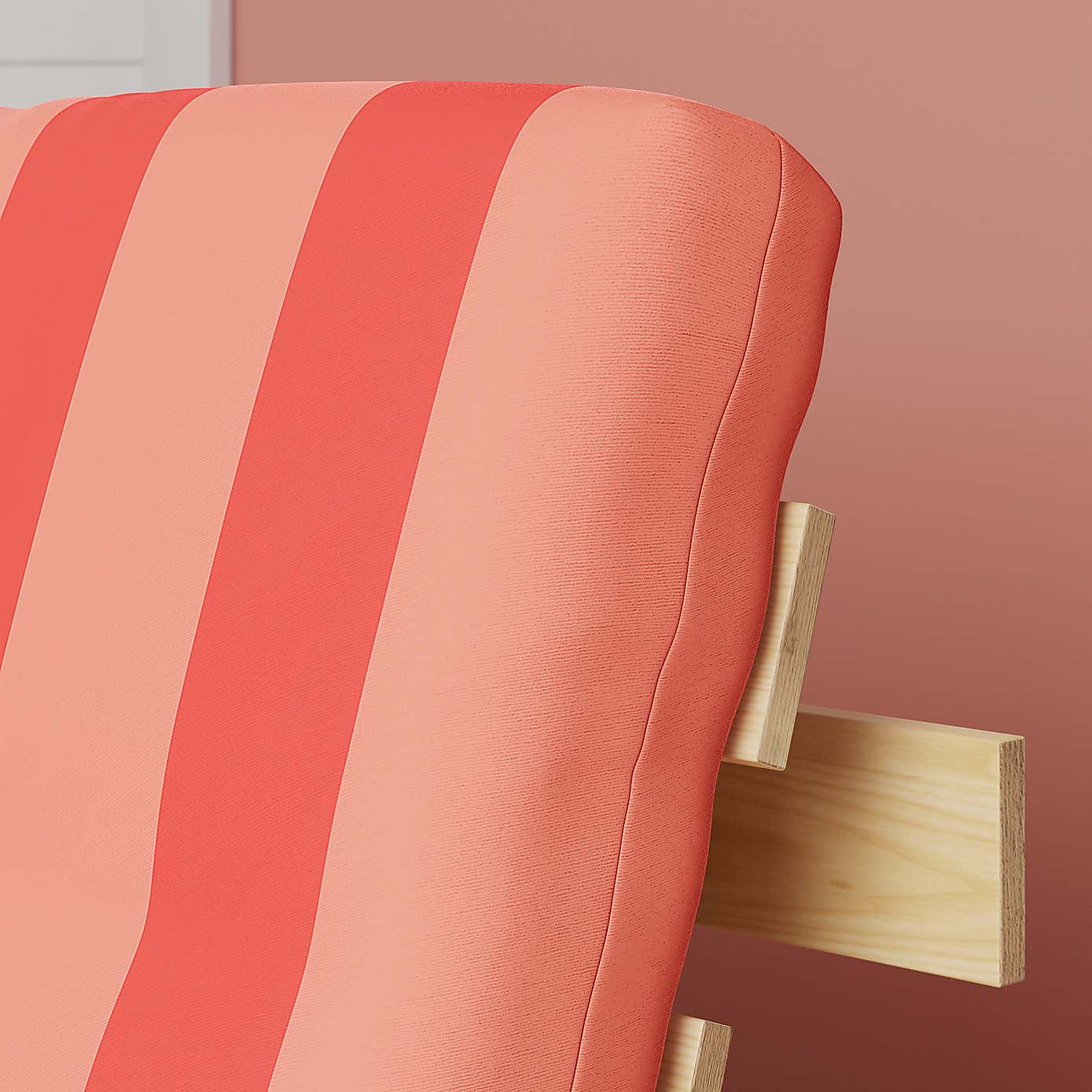 Mito Single Futon Stripe Pink