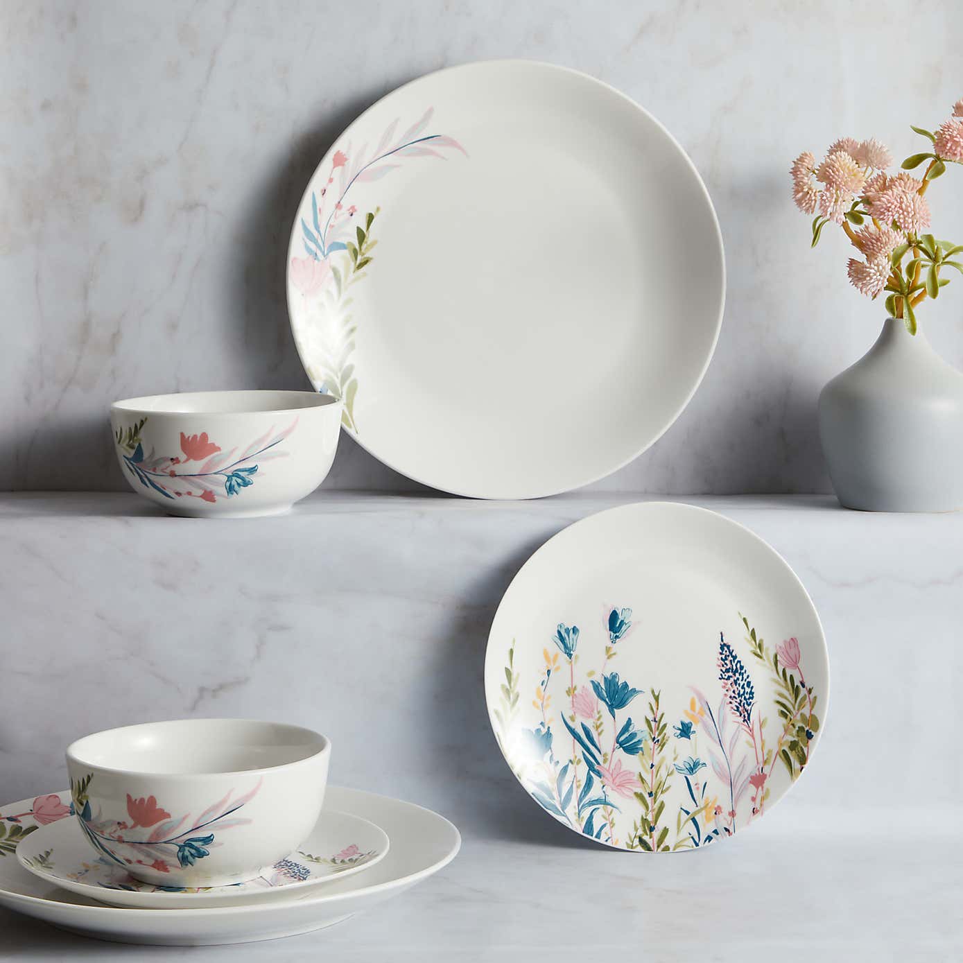 Floral 12 Piece Dinner Set