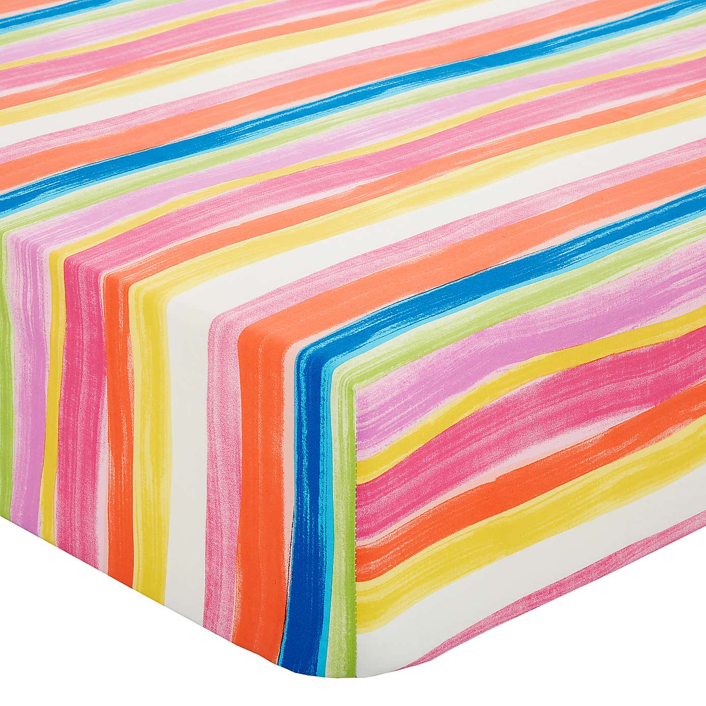 Watercolour Rainbow Cotton Fitted Sheet