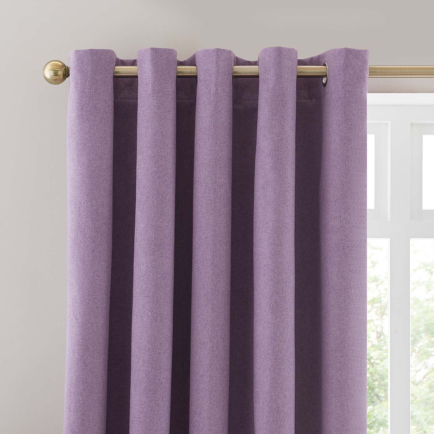 Luna Brushed Blackout Eyelet Curtains