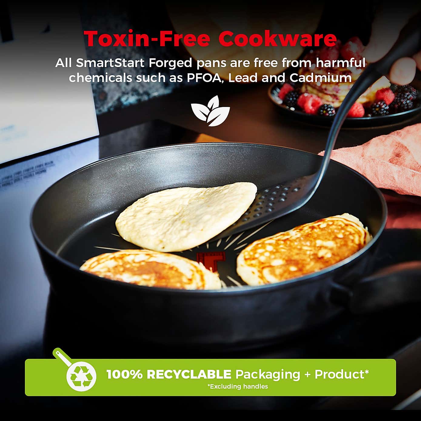 Tower Smart Start Non-Stick Forged Aluminium Frying Pan, 28cm