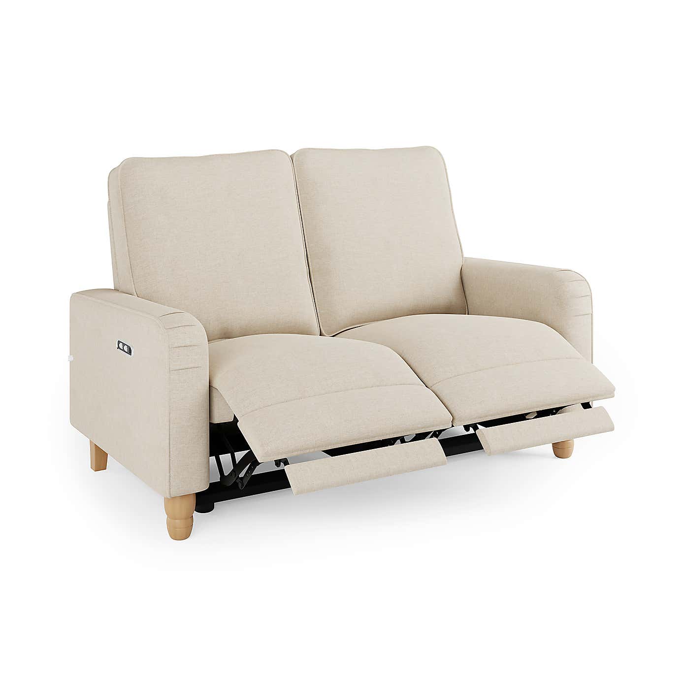 Beatrice Luna Fabric Natural Power Recliner Armchair