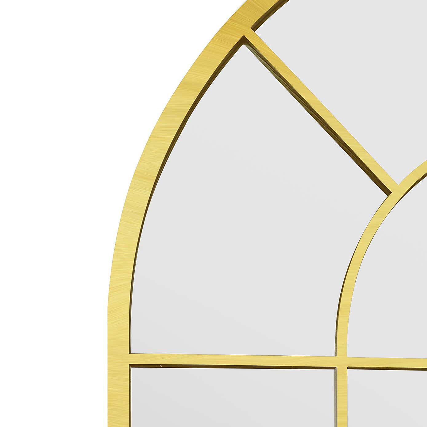 Arcus Window Antique Arched Indoor Outdoor Full Length Wall Mirror