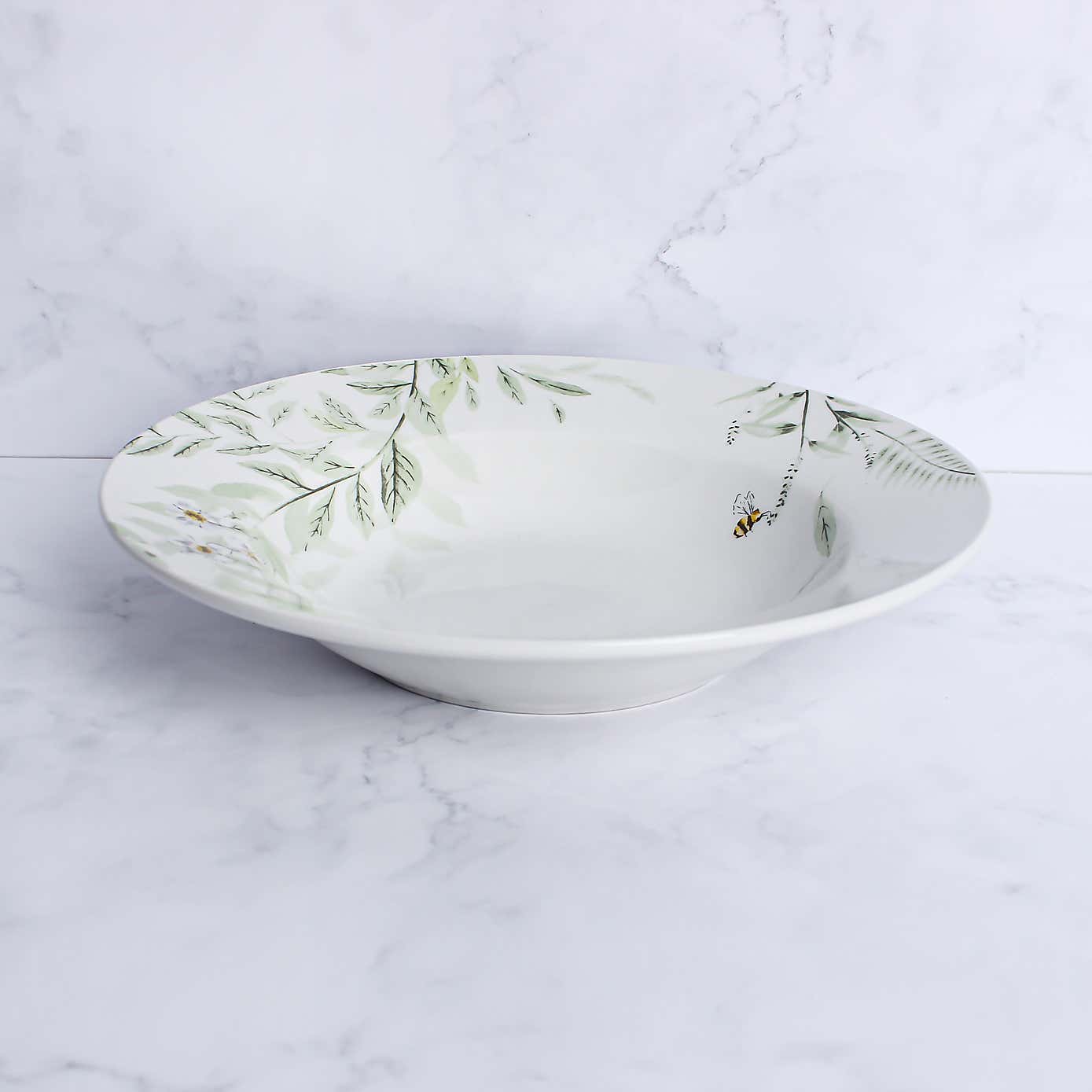 Willow Trail Sage Gloss Porcelain Pasta Bowl