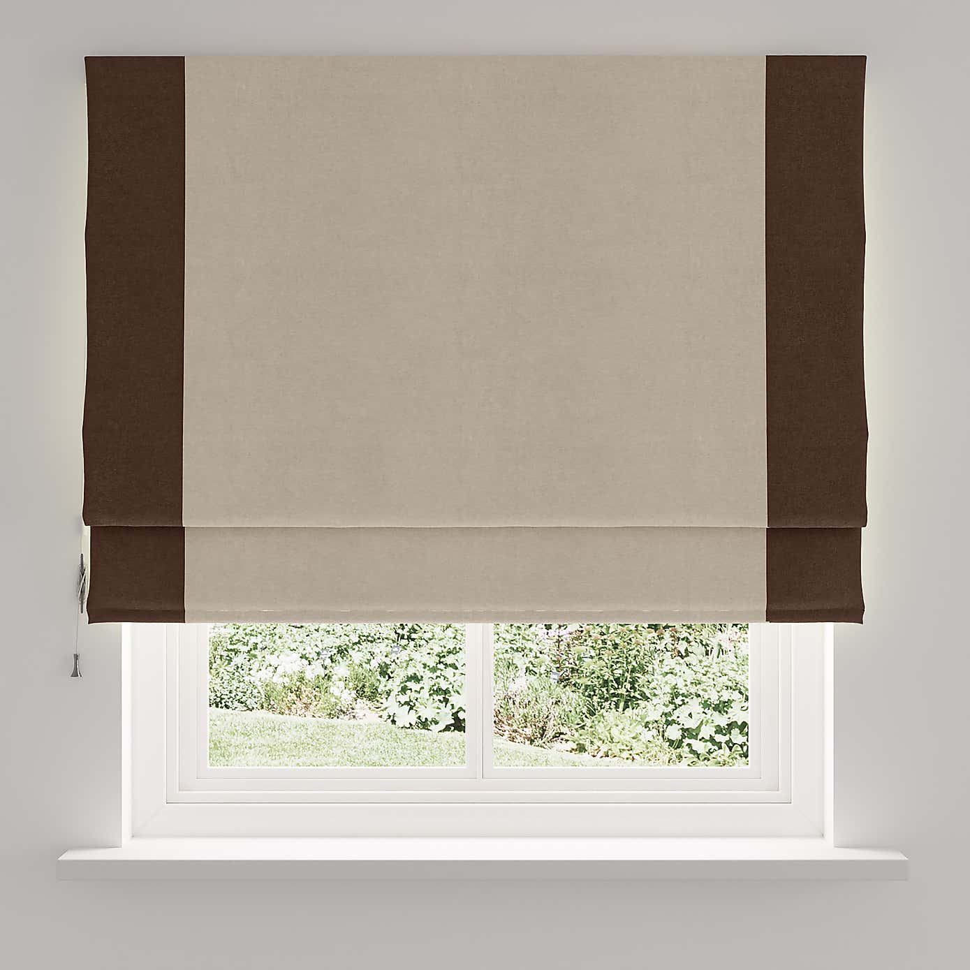 Luna Bordered Blackout Roman Blind