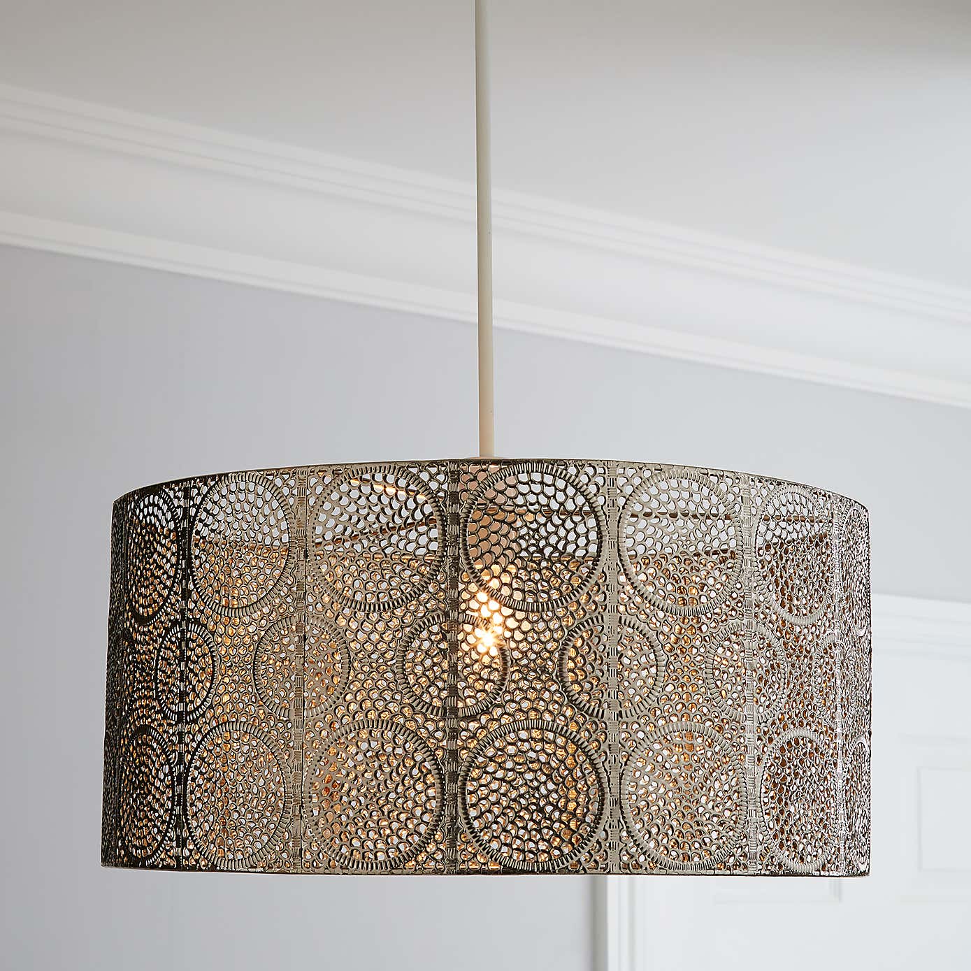 Manila Nickel Easy Fit Pendant Shade
