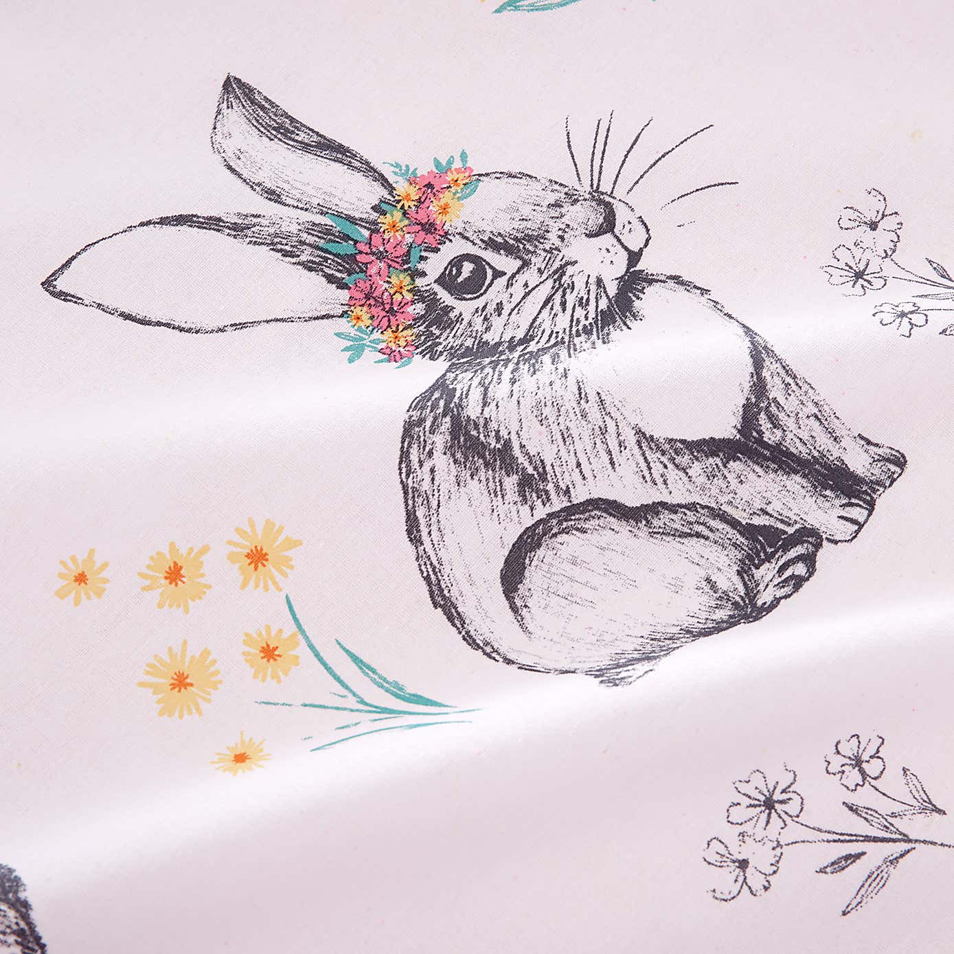 Catherine Lansfield Bunny Tails Ditsy Flowers Duvet Cover and Pillowcase Set