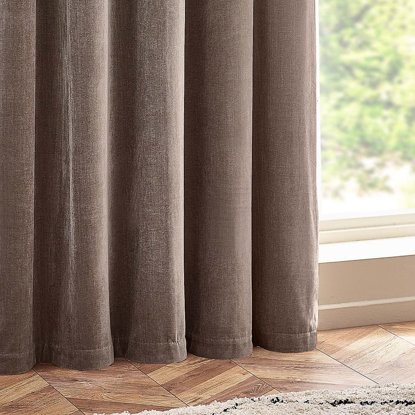 Yard Heavy Chenille Eyelet Curtains