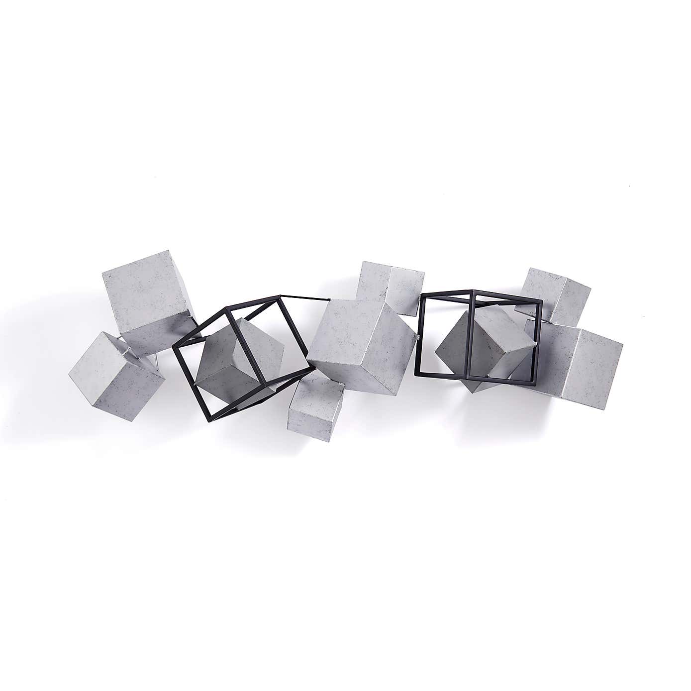 3D Cubes Indoor Outdoor Metal Wall Art