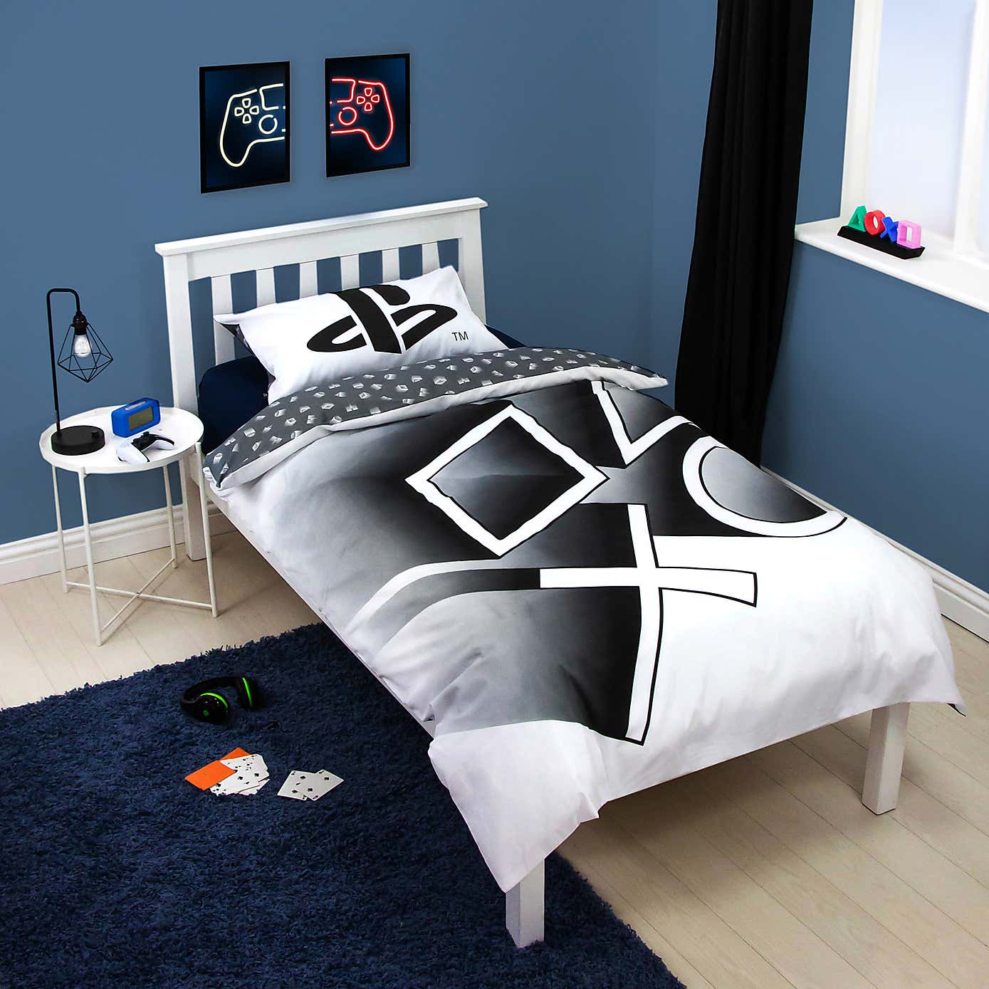 PlayStation Stretch Single Duvet Cover and Pillowcase Set