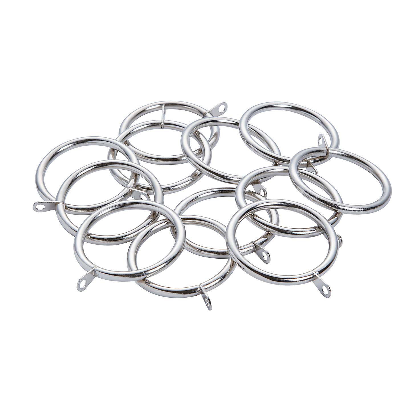 Mix and Match Pack of 6 Metal Curtain Rings