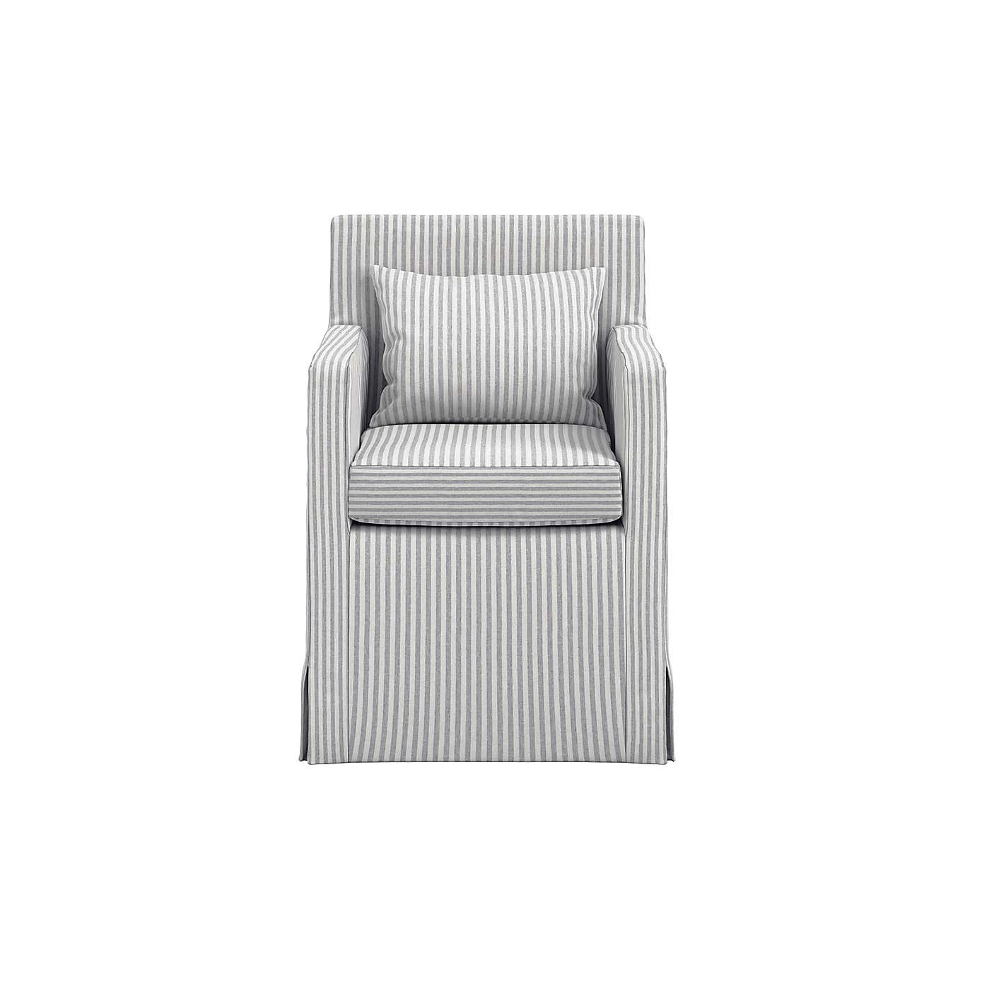 Hettie Dining Chair, Grey Stripe Fabric