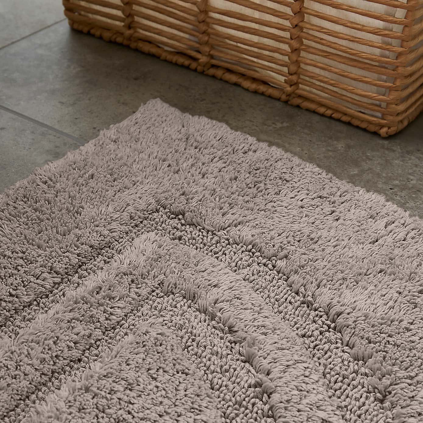 Luxury Cotton Semi-Circle Bath Mat