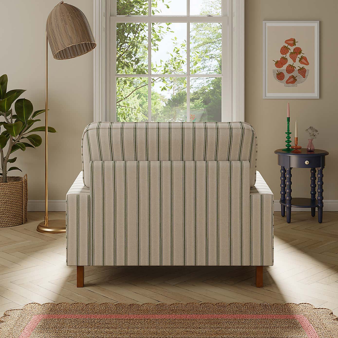 Beatrice Folkstone Stripe Snuggle Chair