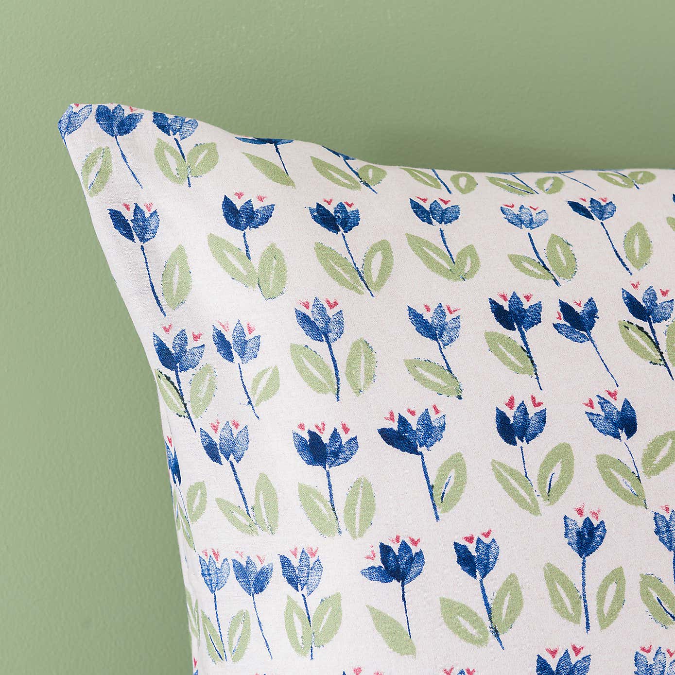 Celeste Green Cotton Duvet Cover and Pillowcase Set