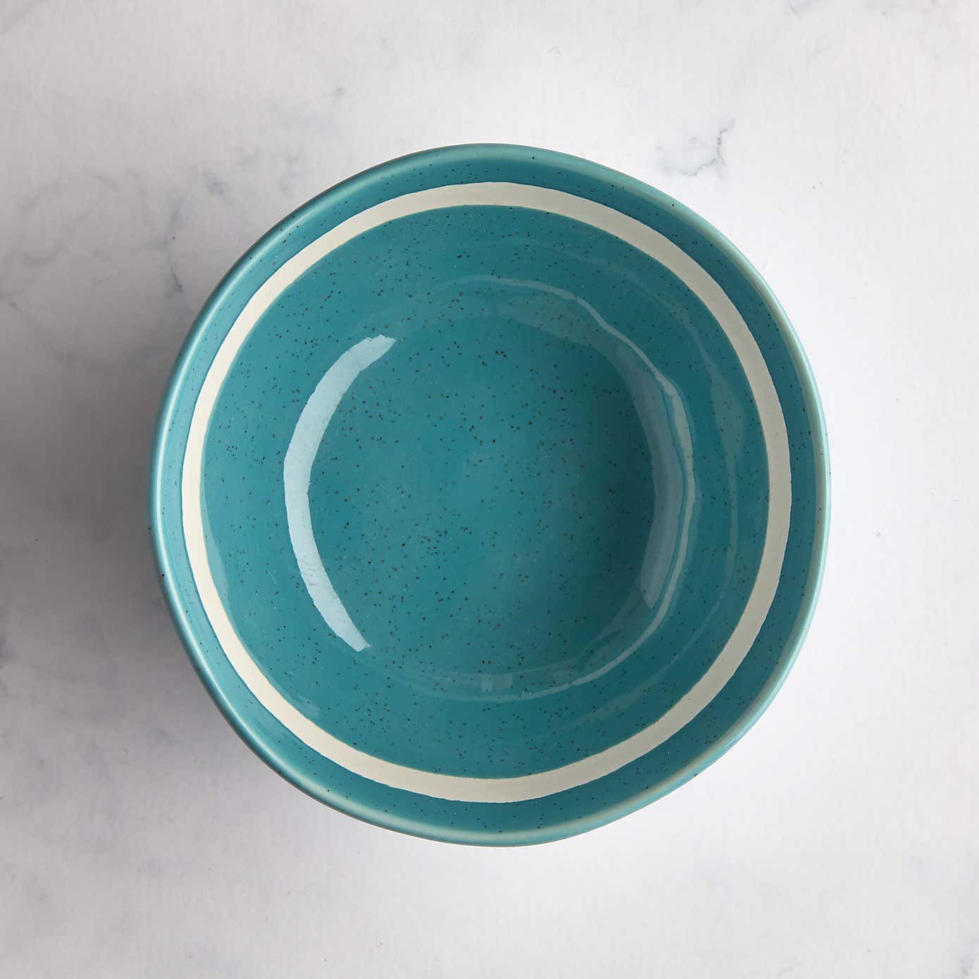 Striped Stoneware Nibble Bowl