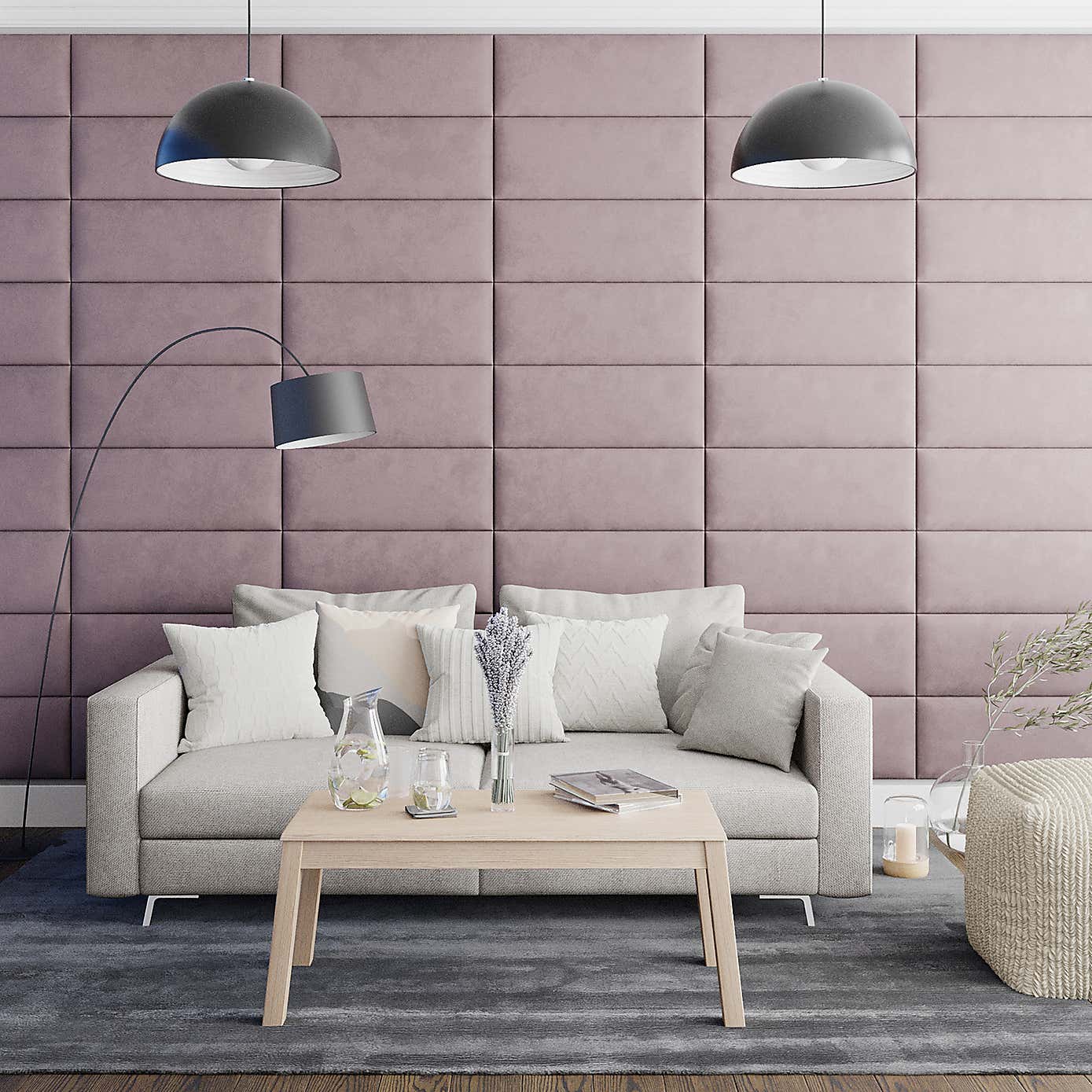 Aspire EasyMount Plush Velvet Upholstered Wall Panels