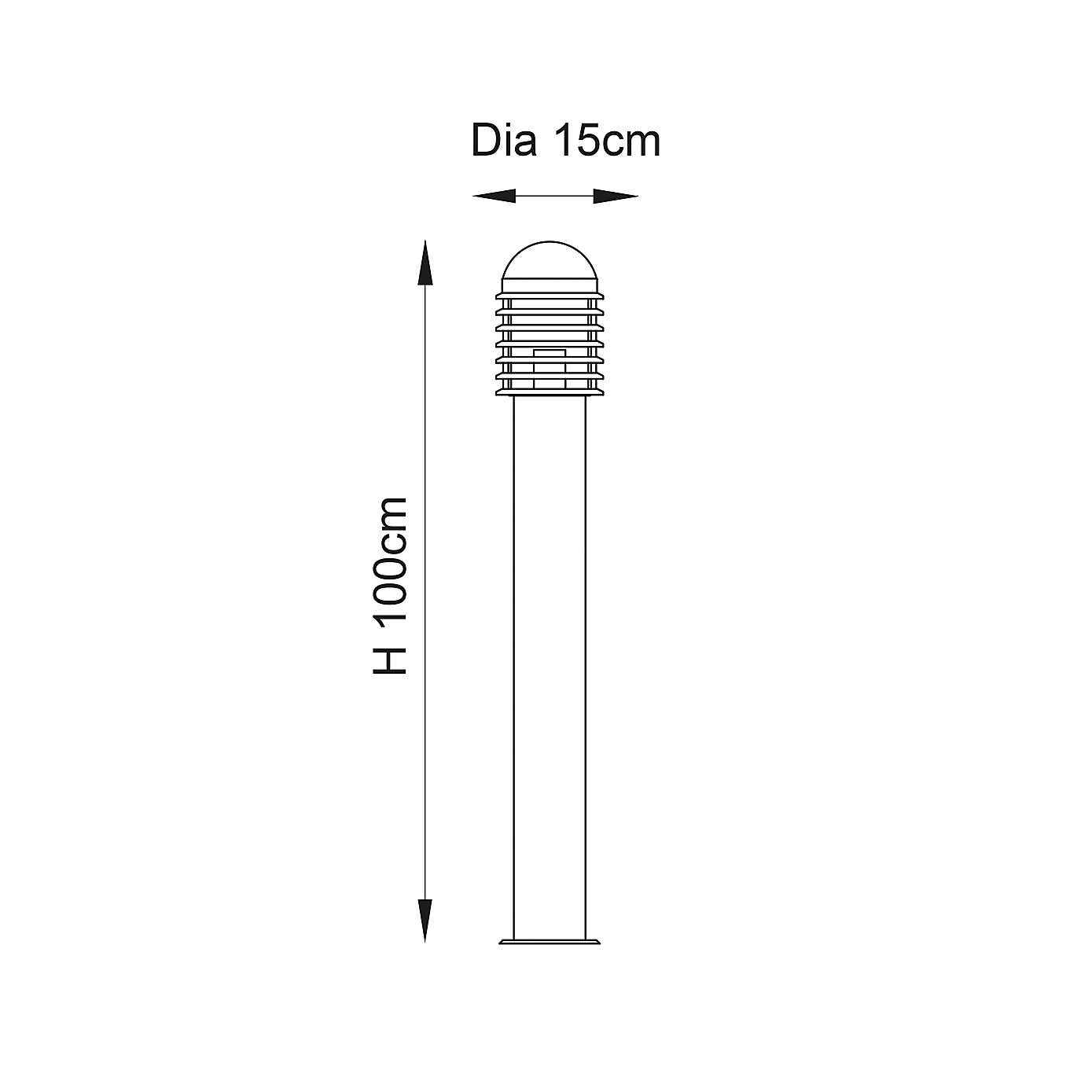 Mullin Outdoor Post Light 65cm