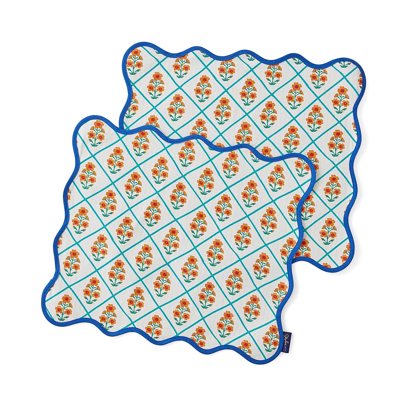 Sophie Robinson Set of 2 Block Print Placemats