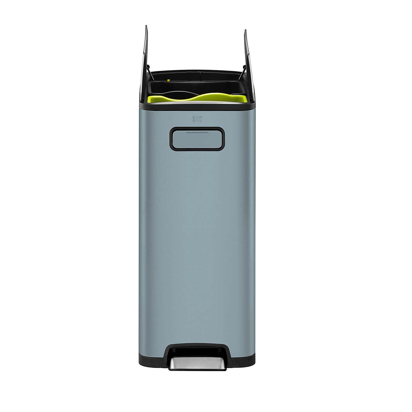 EKO Ecofly 20/20L Titanium Blue Steel Recycling Bin