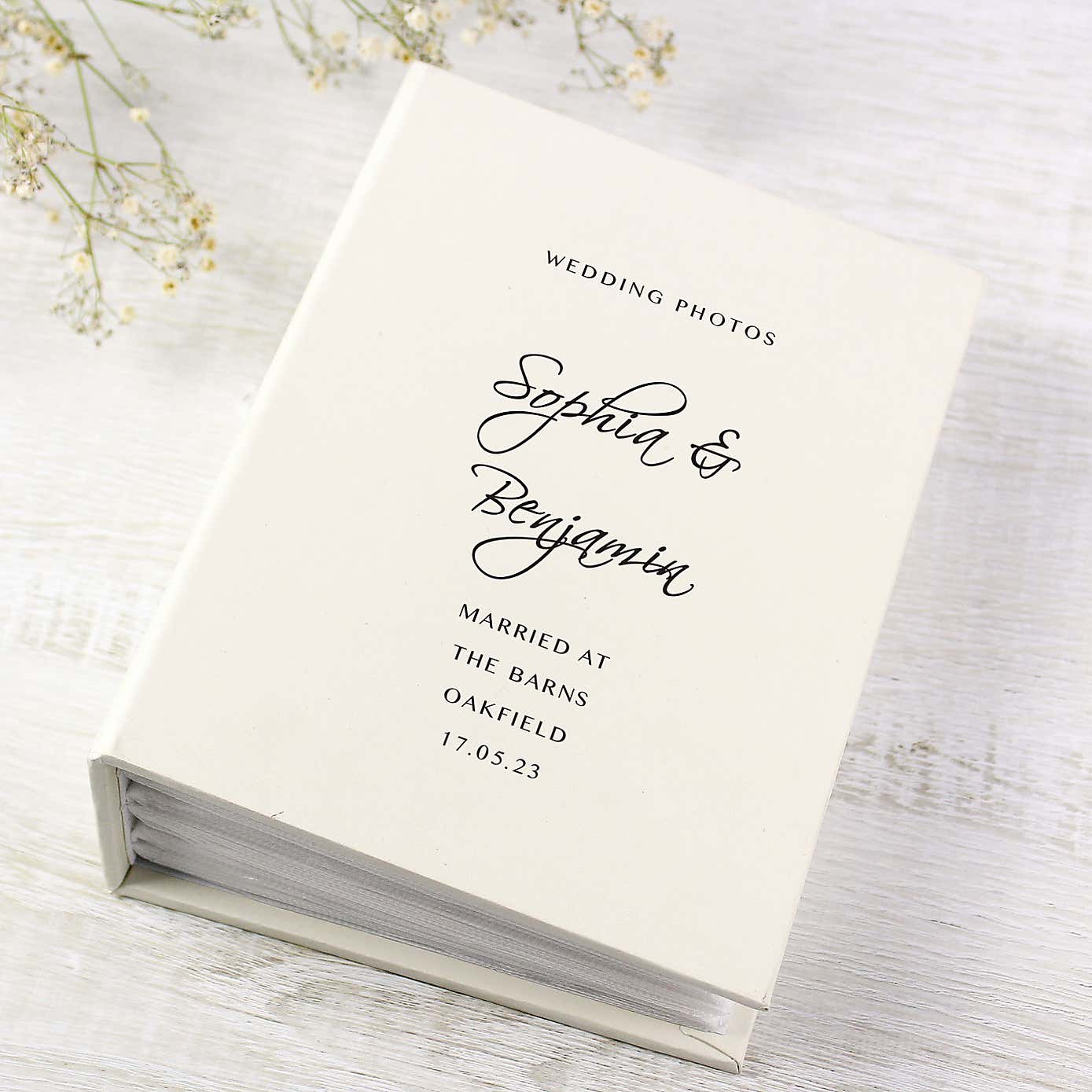 Personalised Free Text Photo Album with Sleeves