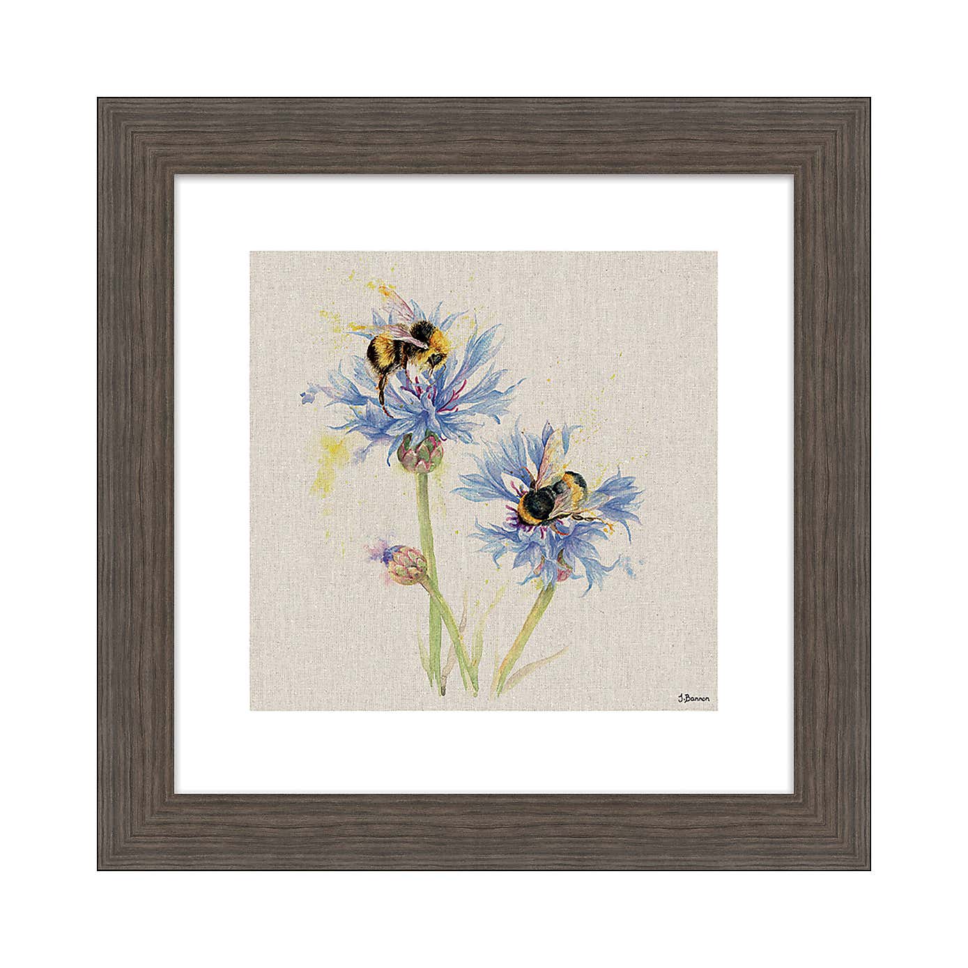 The Art Group Bees on Cornflowers Framed Print