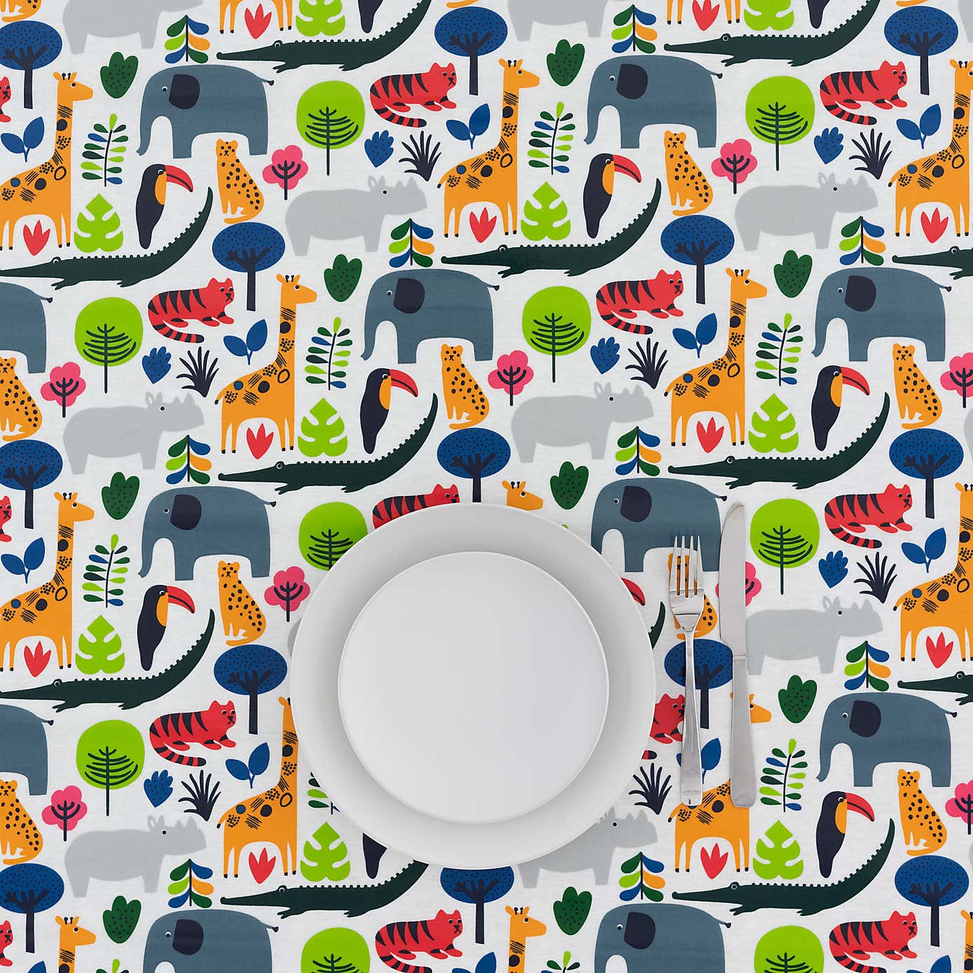 By the Metre Elements Scandi Jungle PVC Multi