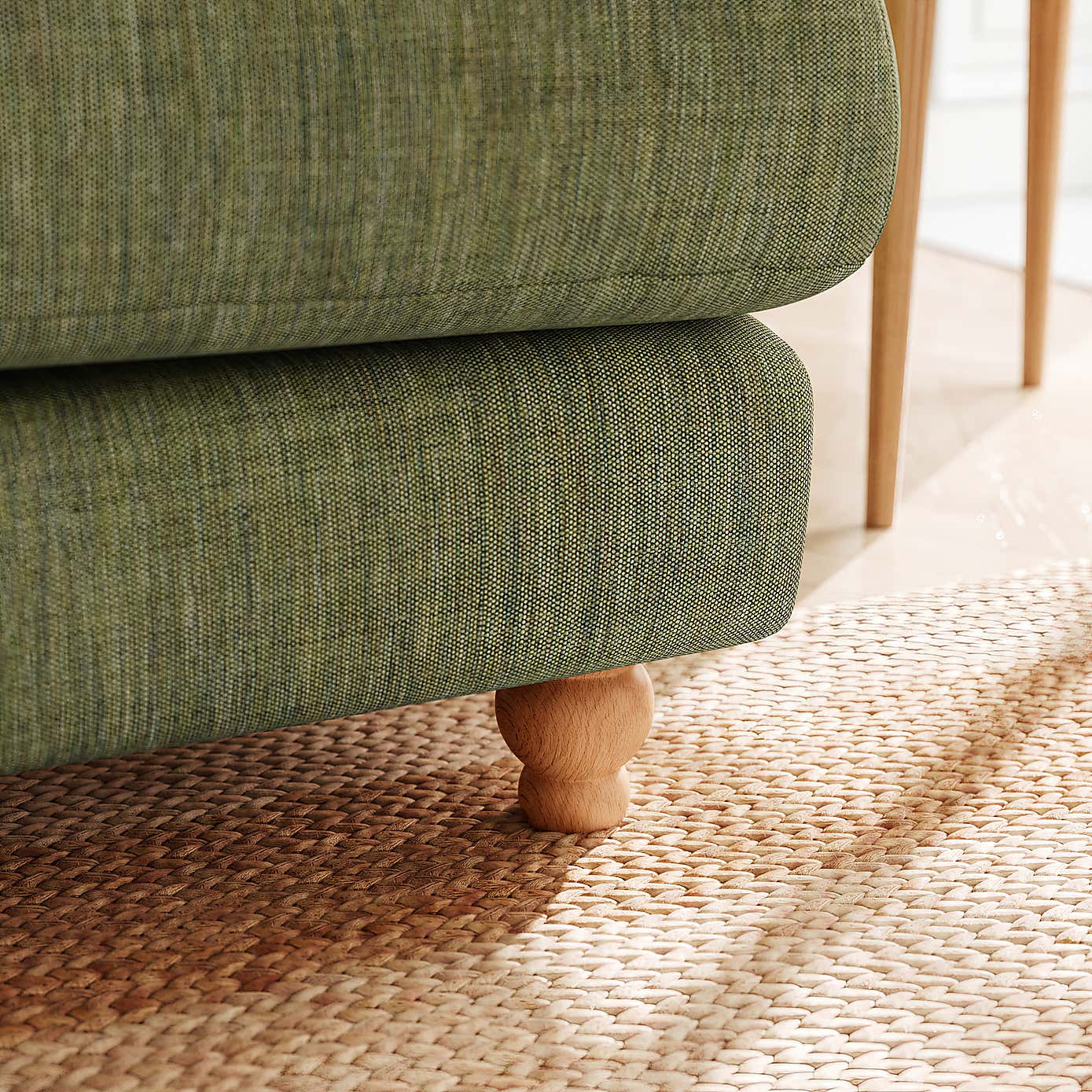 Martha Slub Faux Linen 4 Seater Sofa