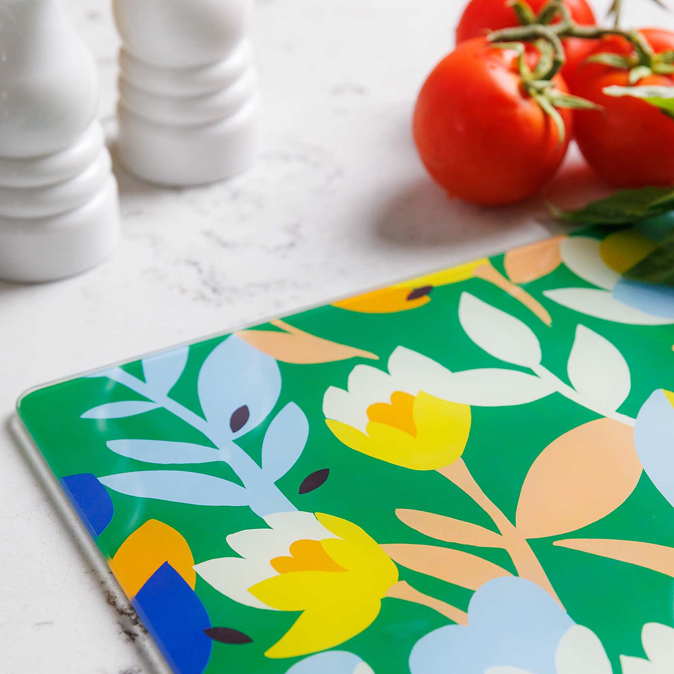 Fieldsley Floral Glass Work Top Saver