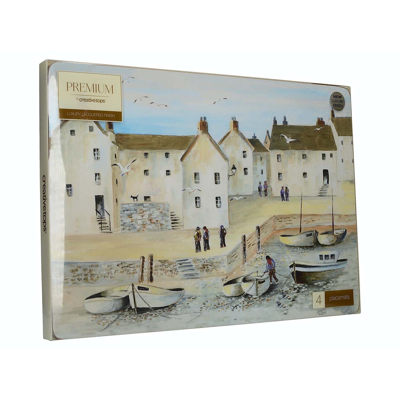 Creative Tops Set of 6 Cornish Habour Natural Wooden Placemats