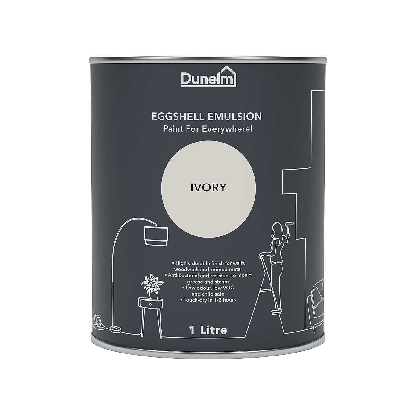 Dunelm Ivory Eggshell Emulsion Paint