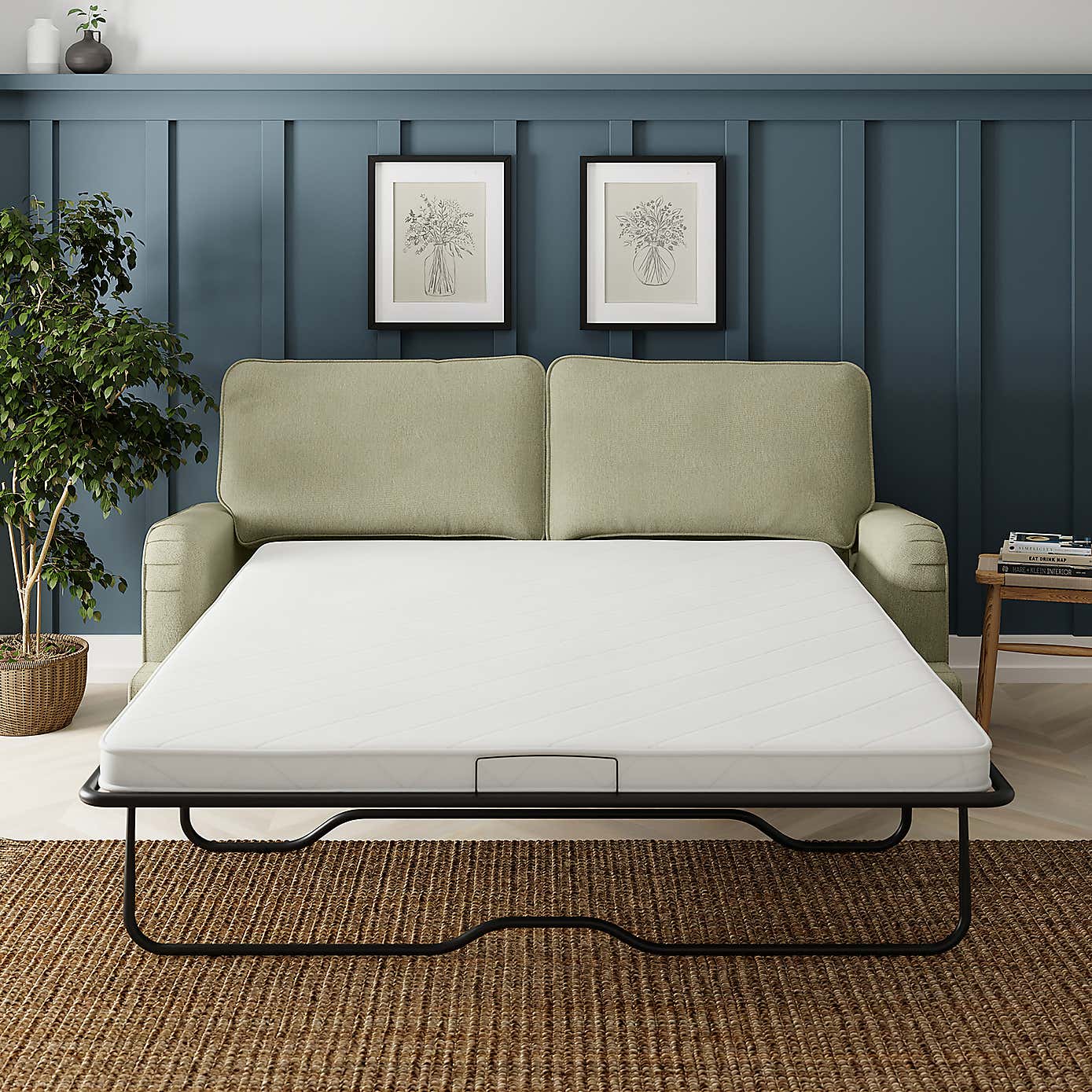 Beatrice Tonal Chenille 3 Seater Double Sofa Bed