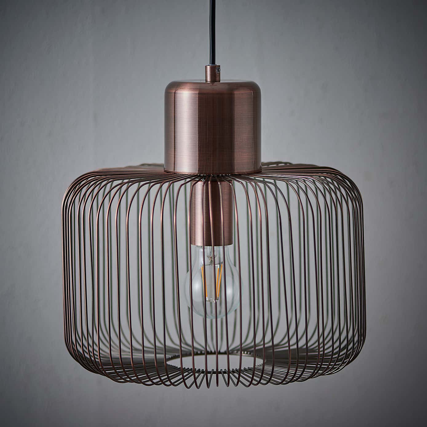 Vogue Nicola Antique Copper Pendant Ceiling Fitting
