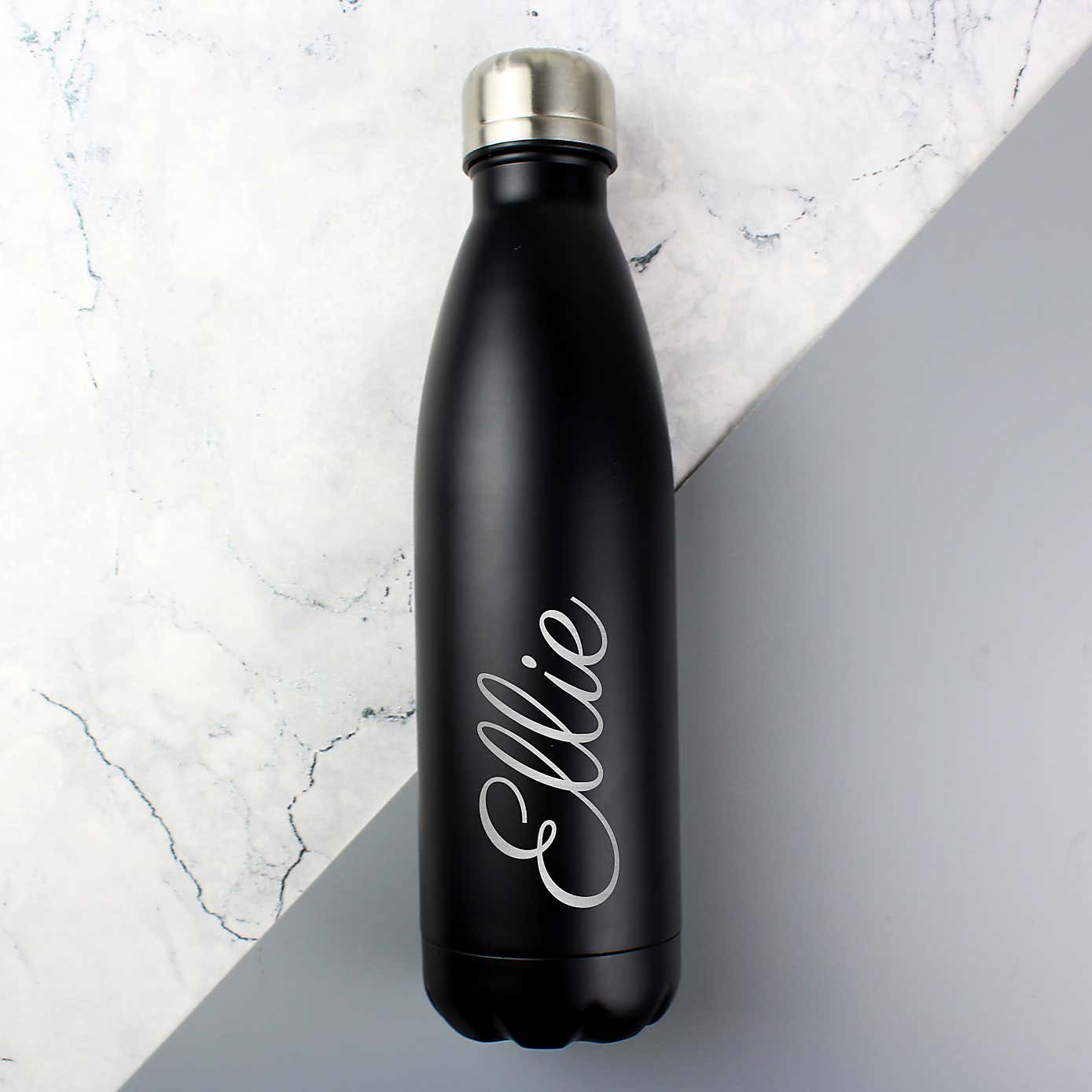 Personalised Metal Insulated Drinks Bottle Black
