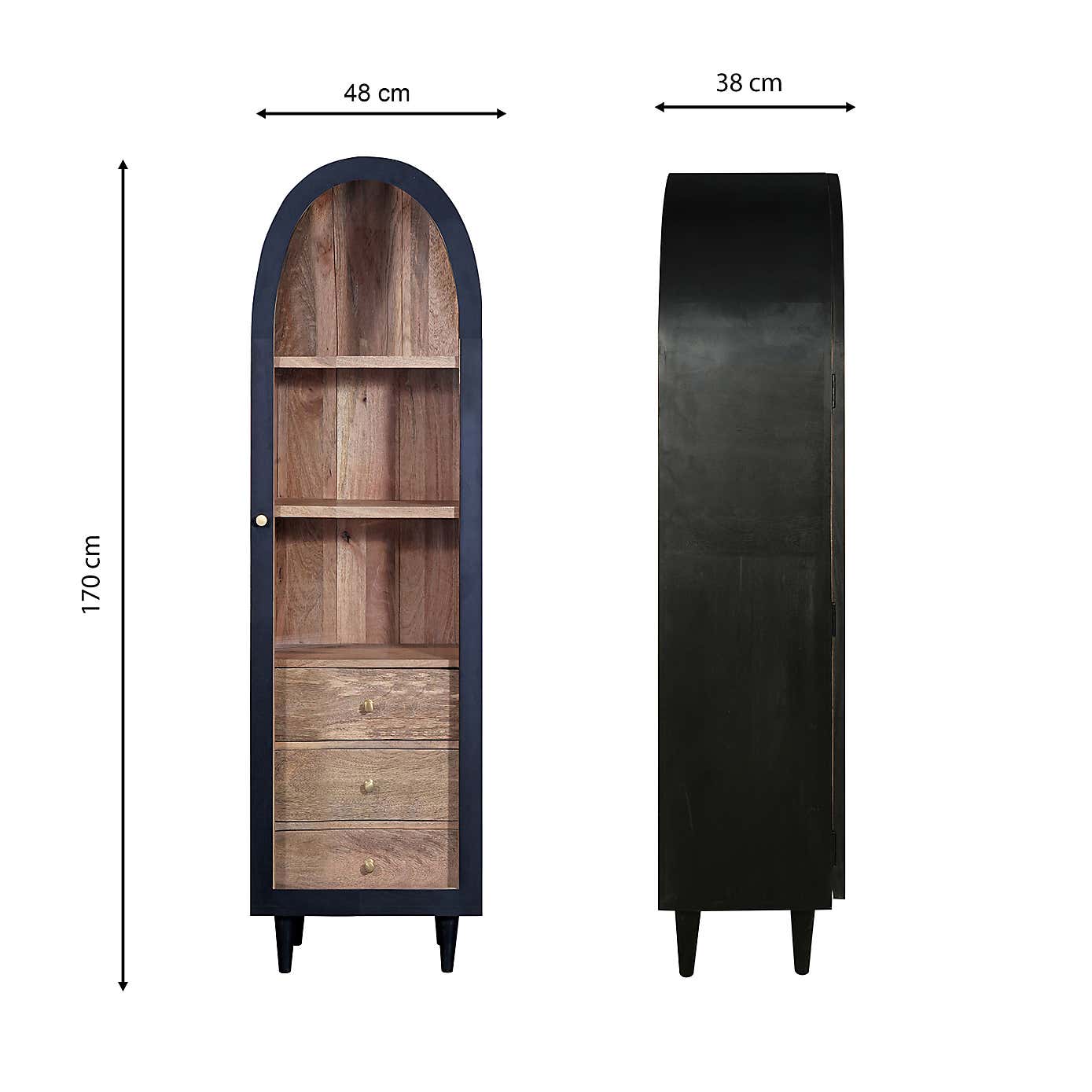 Indus Valley Atomic Single Door Glass Cabinet