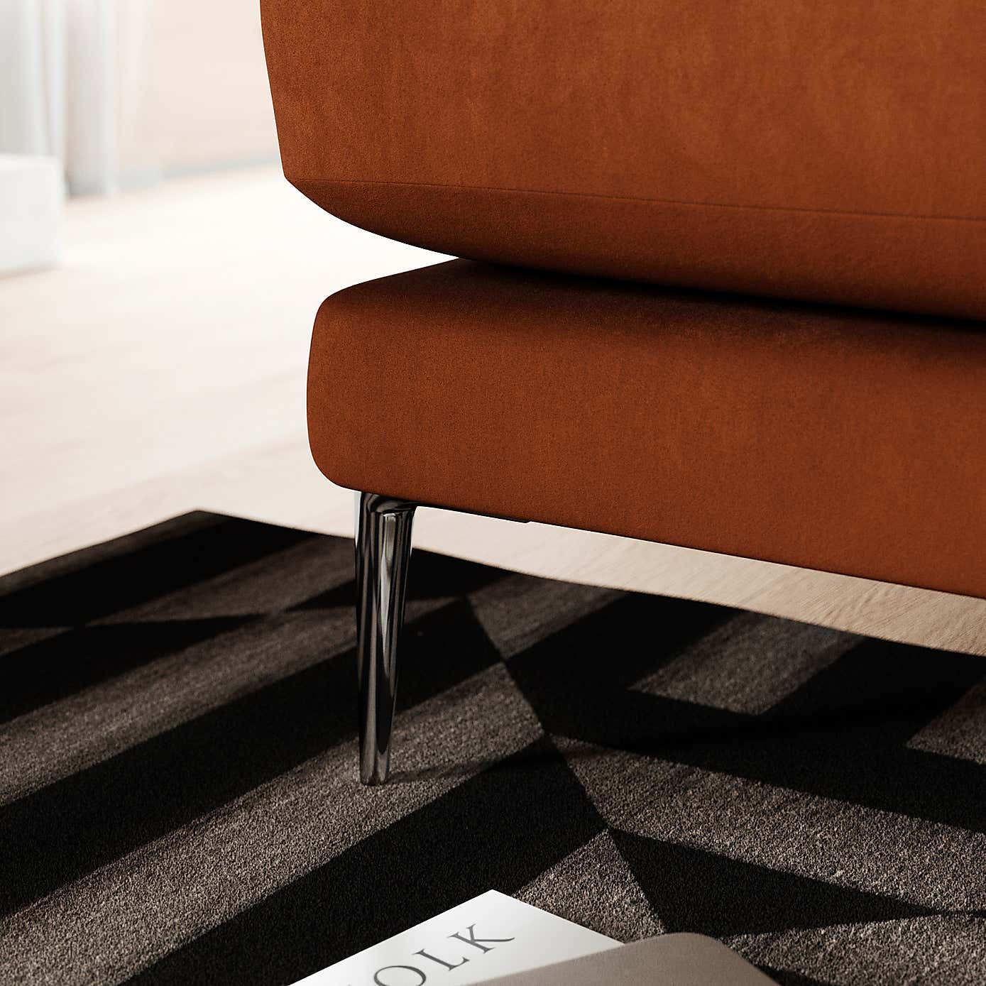 Lawson Matte Plush Velvet 2 Seater Sofa