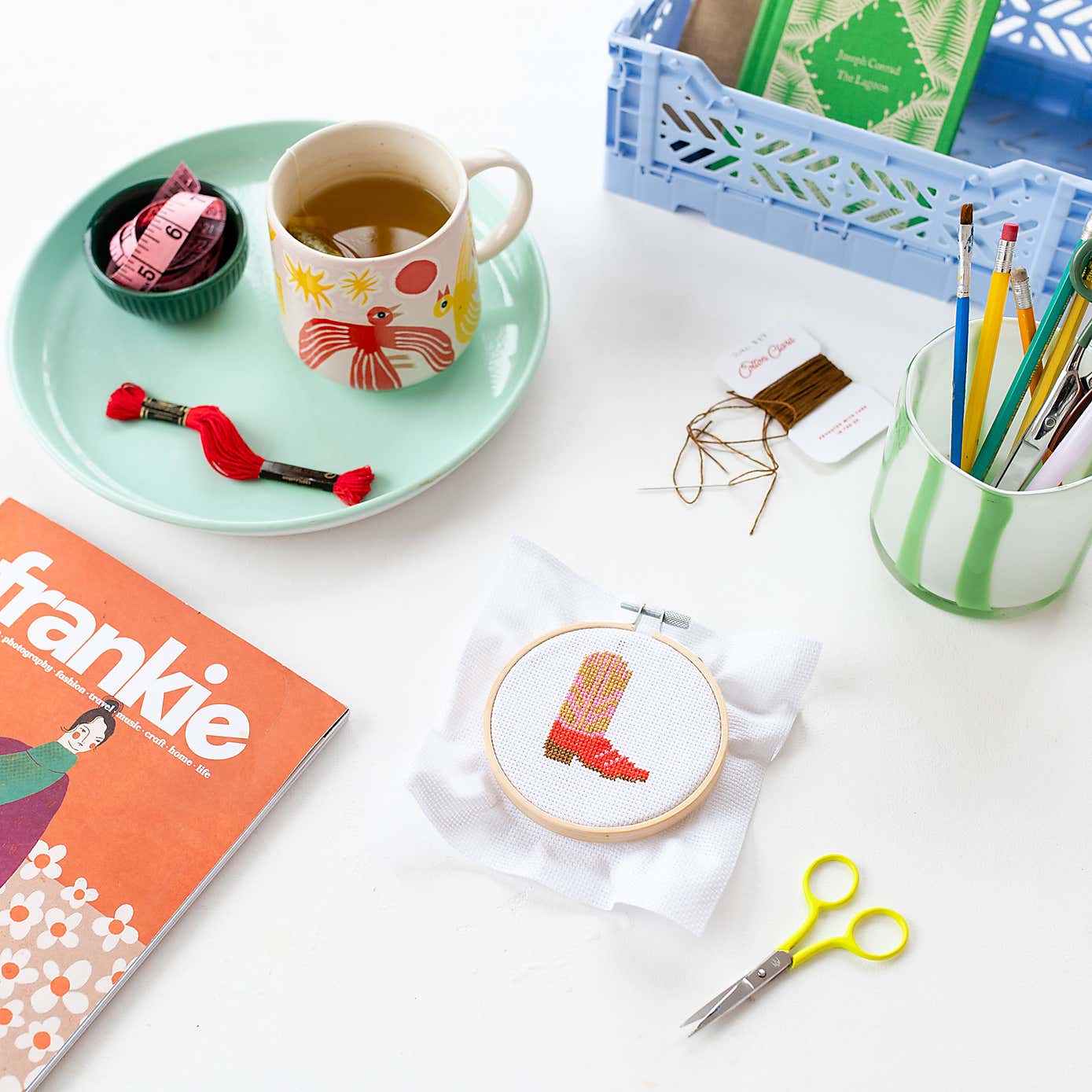 Cotton Clara Cowboy Boot Cross Stitch Kit