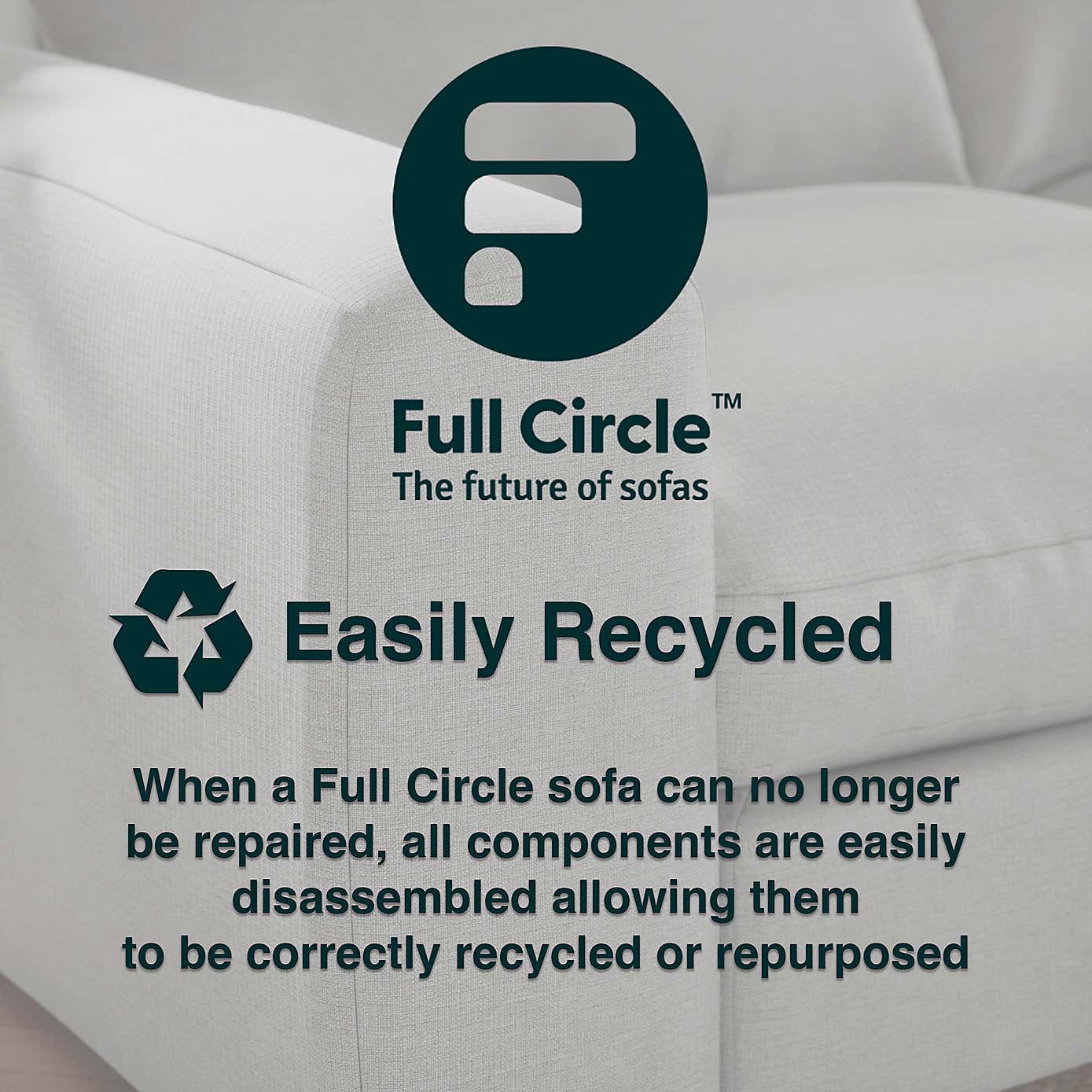 Austin Tonal Weave 4 Seater Sofa, Silver